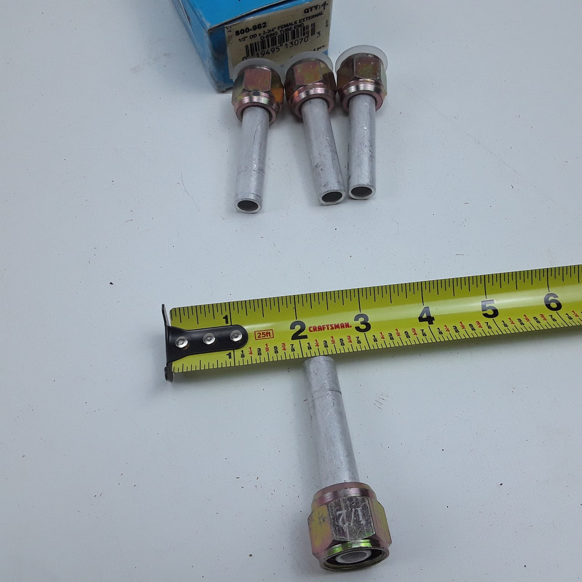 Dorman 800-962 Female External O-Ring Tube End 1/2 in OD x 2-3/4 in Set of 4