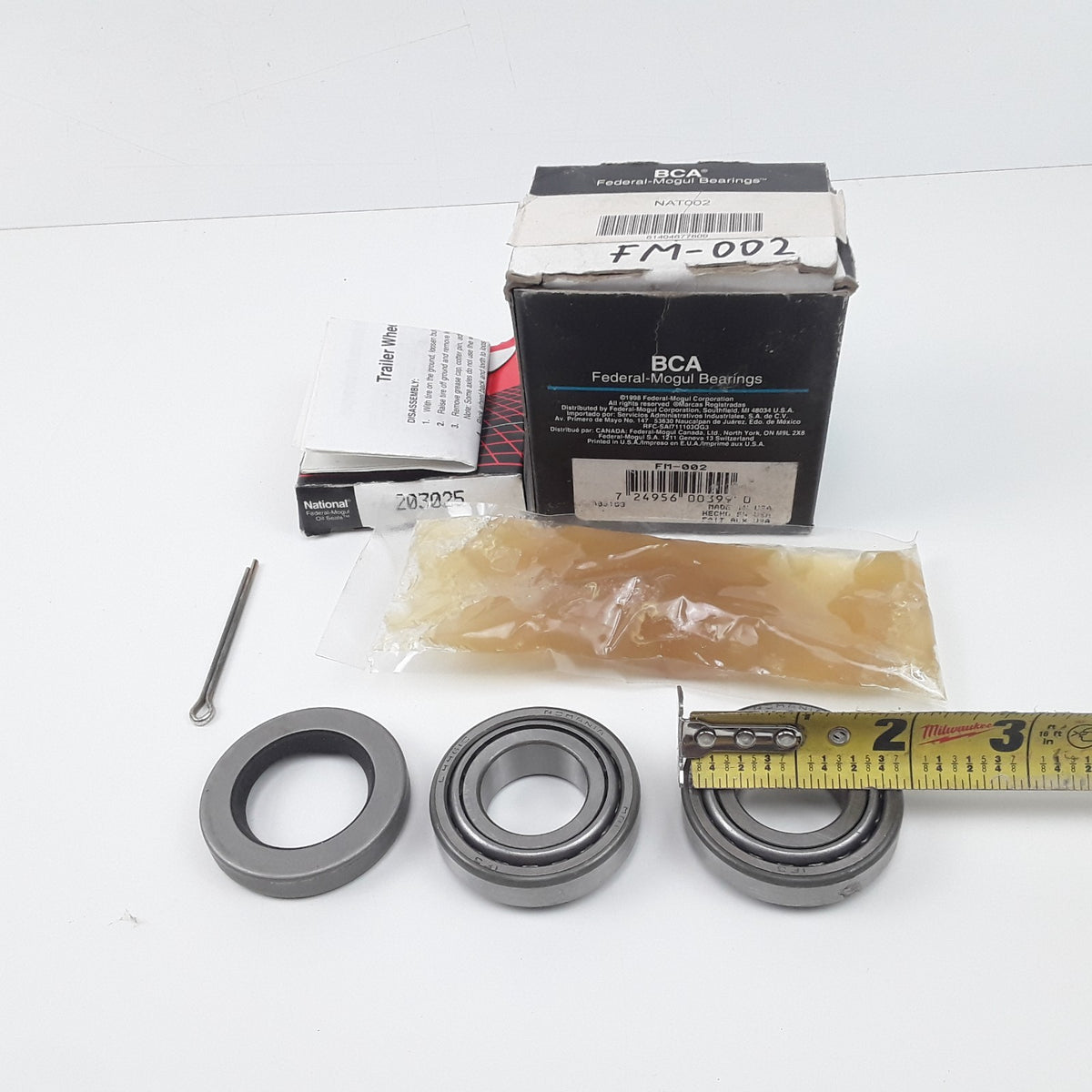 National NAT002 Trailer Wheel Bearing & Seal Kit For Heavy Duty Car Truck