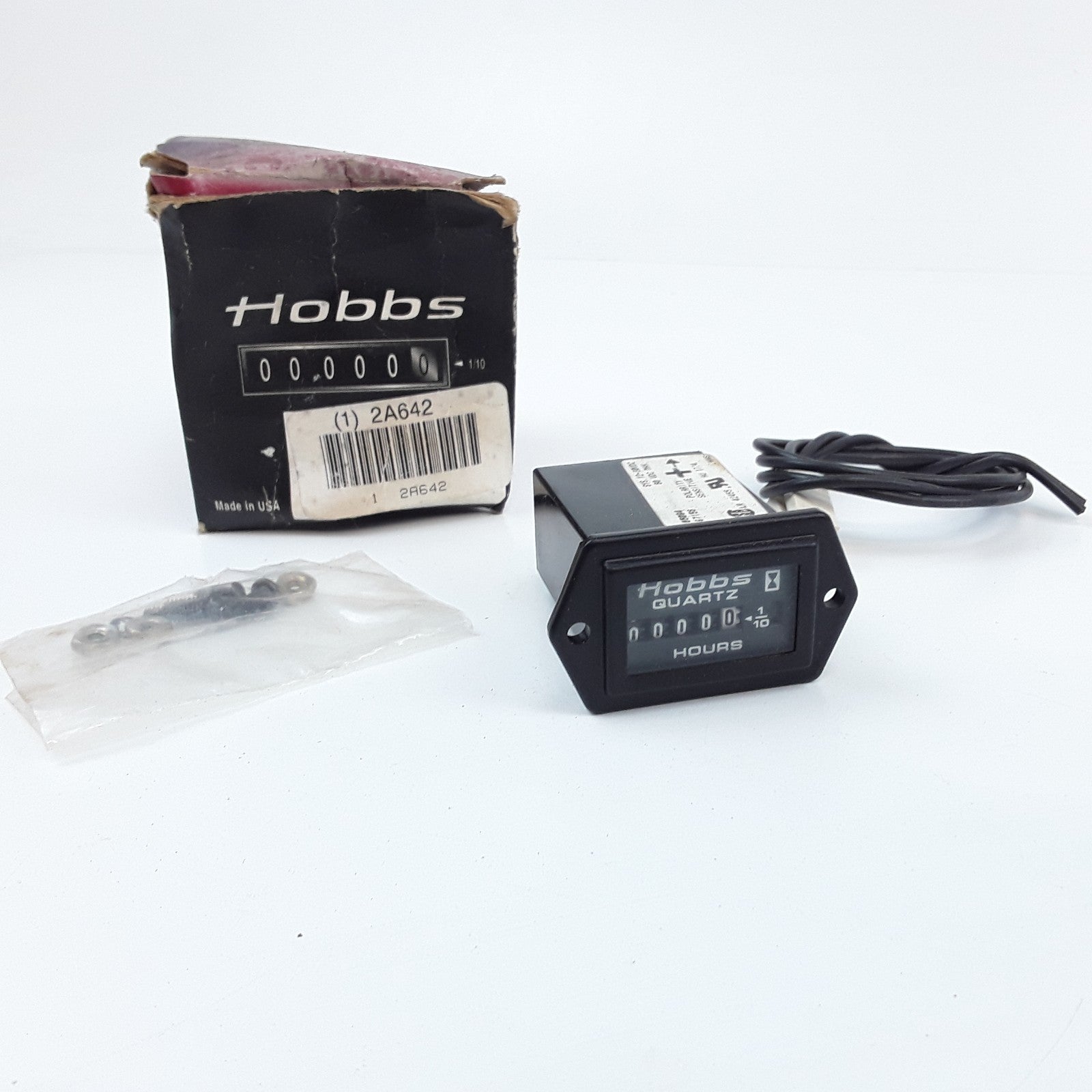 Hobbs 2A642 Quartz Hour Meter Heavy Duty Universal Use For Forklifts
