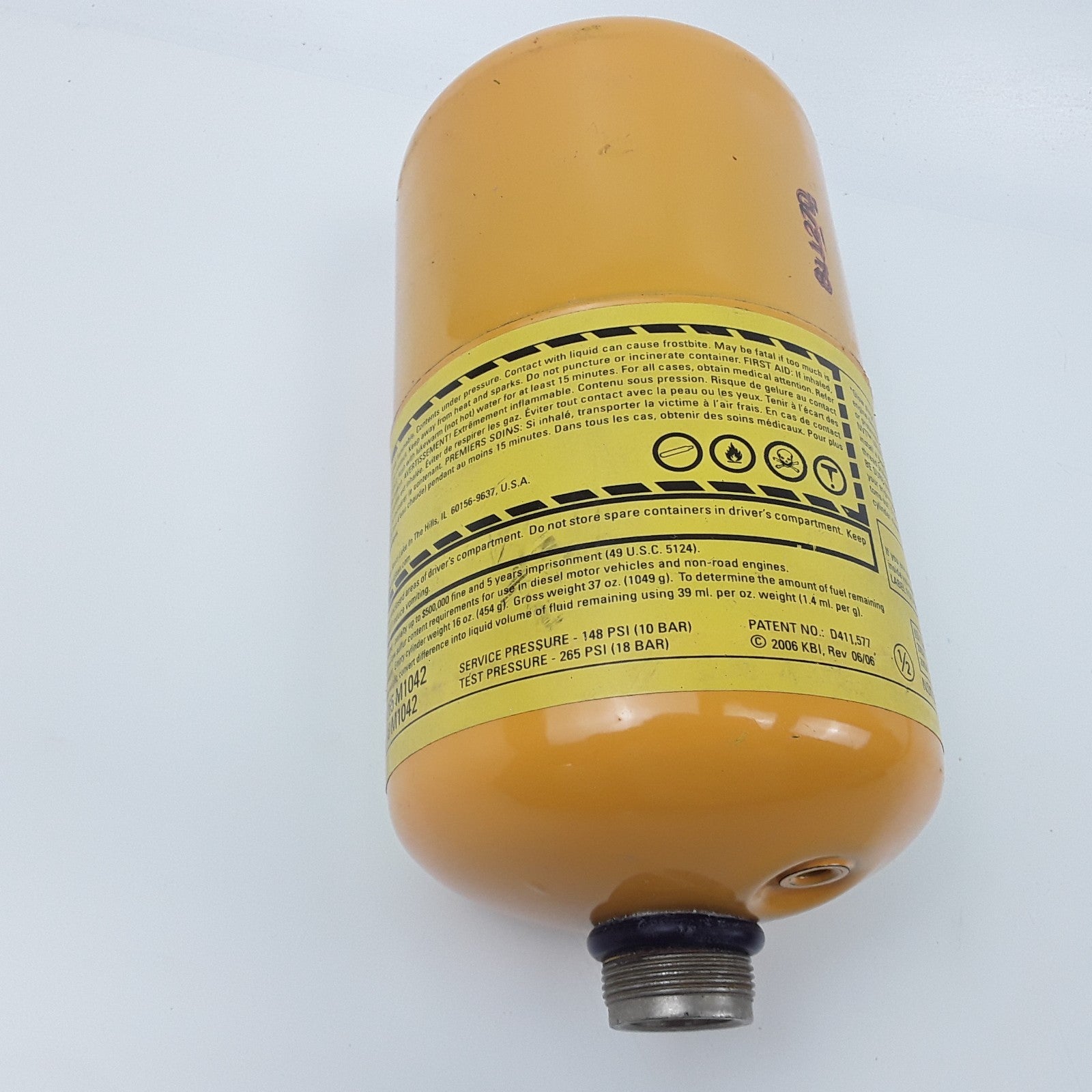 KBi Dieselmatic Single Ether Engine Priming Fuel Cylinder For Turn Key Starts