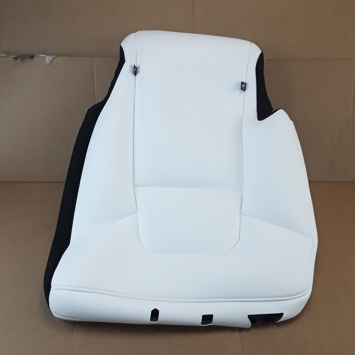 1963394-02-A RH White ISO Flag 2nd Row Seatback Cover For Tesla Model Y 2020-25