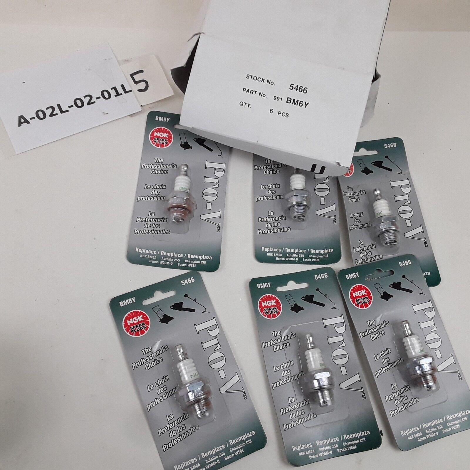 set 6 NGK 5466 BM6Y Pro-V Spark Plug Blister Pack Replacement # H9B ,CJ8 , 6015