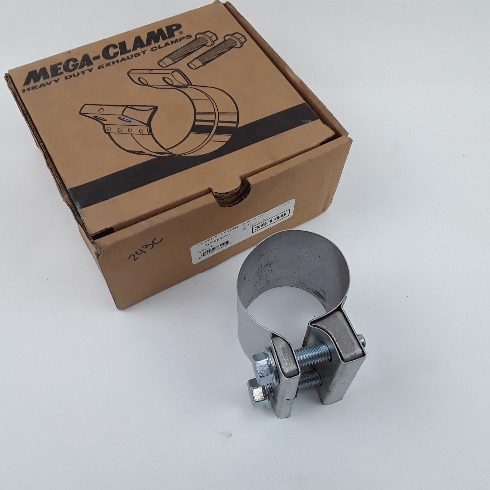 Mega-Clamp Car Truck Universal Fit Premium Exhaust Clamp Steel Width 3.000 in