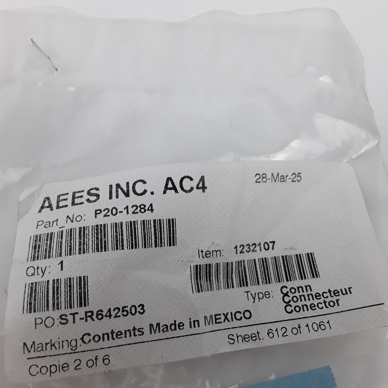 Peterbilt P20-1284 Connector Resistor Electrical Assembly Fits Peterbilt Trucks