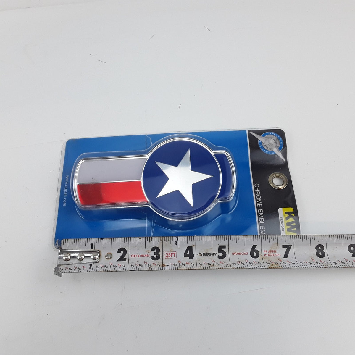 Emblem Chrome Die Cast Texas Flag Fits Kenworth C500 K270 K100 K370 1981-2025