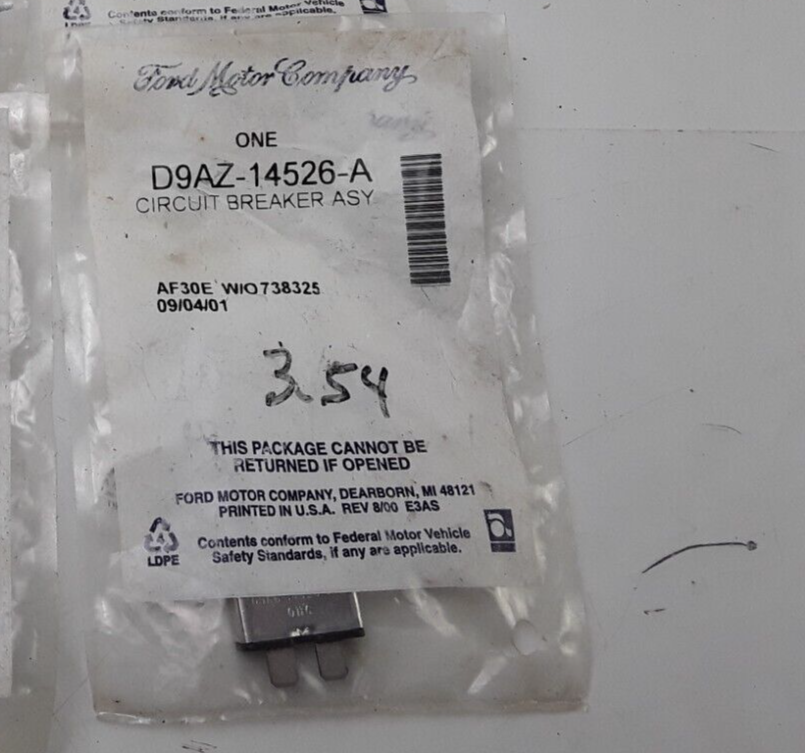Circuit Breaker 12V 30A Ford Explorer F-250 F-350 Super Duty 2011 2012 2013 2014 - HotCarParts