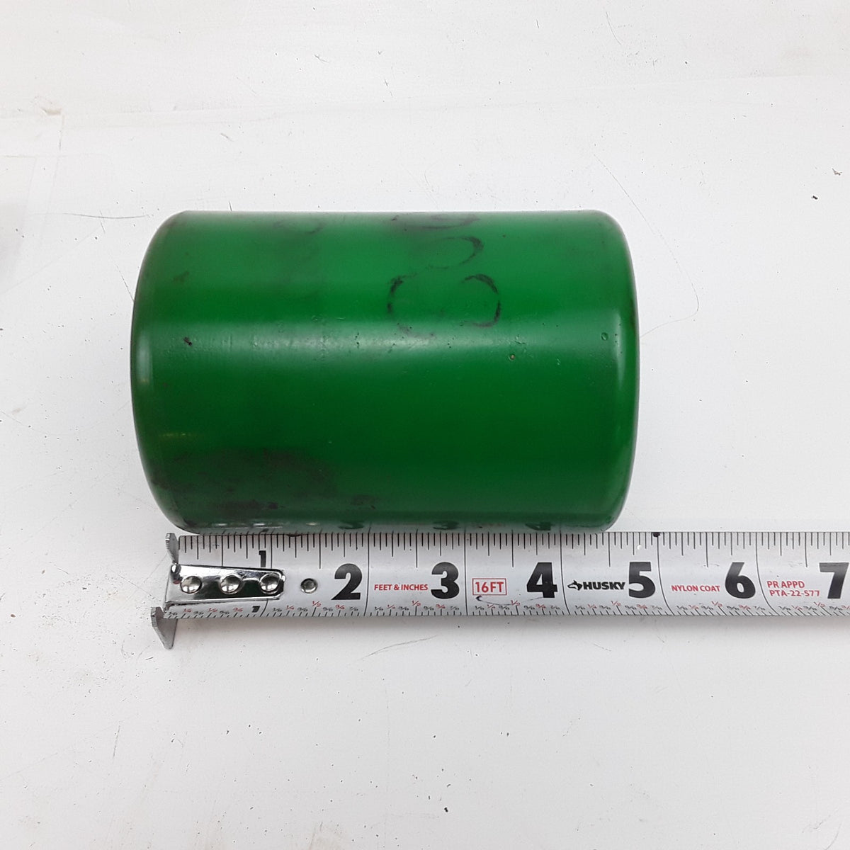 3-1/4" x 4-1/2" Polyurethane Industrial Roller Wheel 2" Bore Green