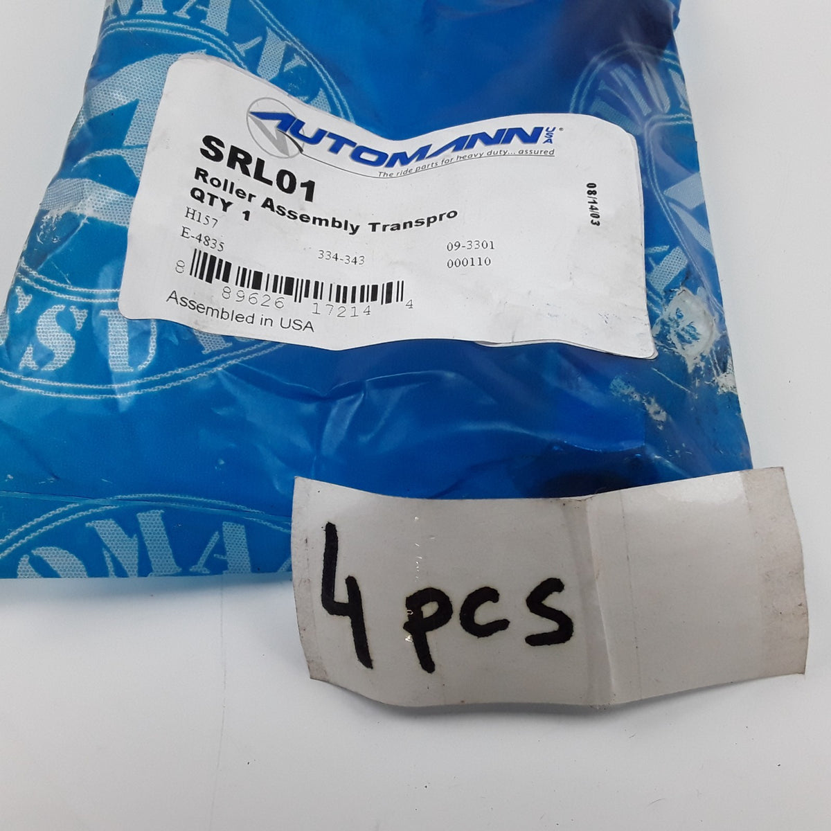 Automann SRL01 Leaf Spring Bolt Assembly For Transpro Heavy Duty Trailer