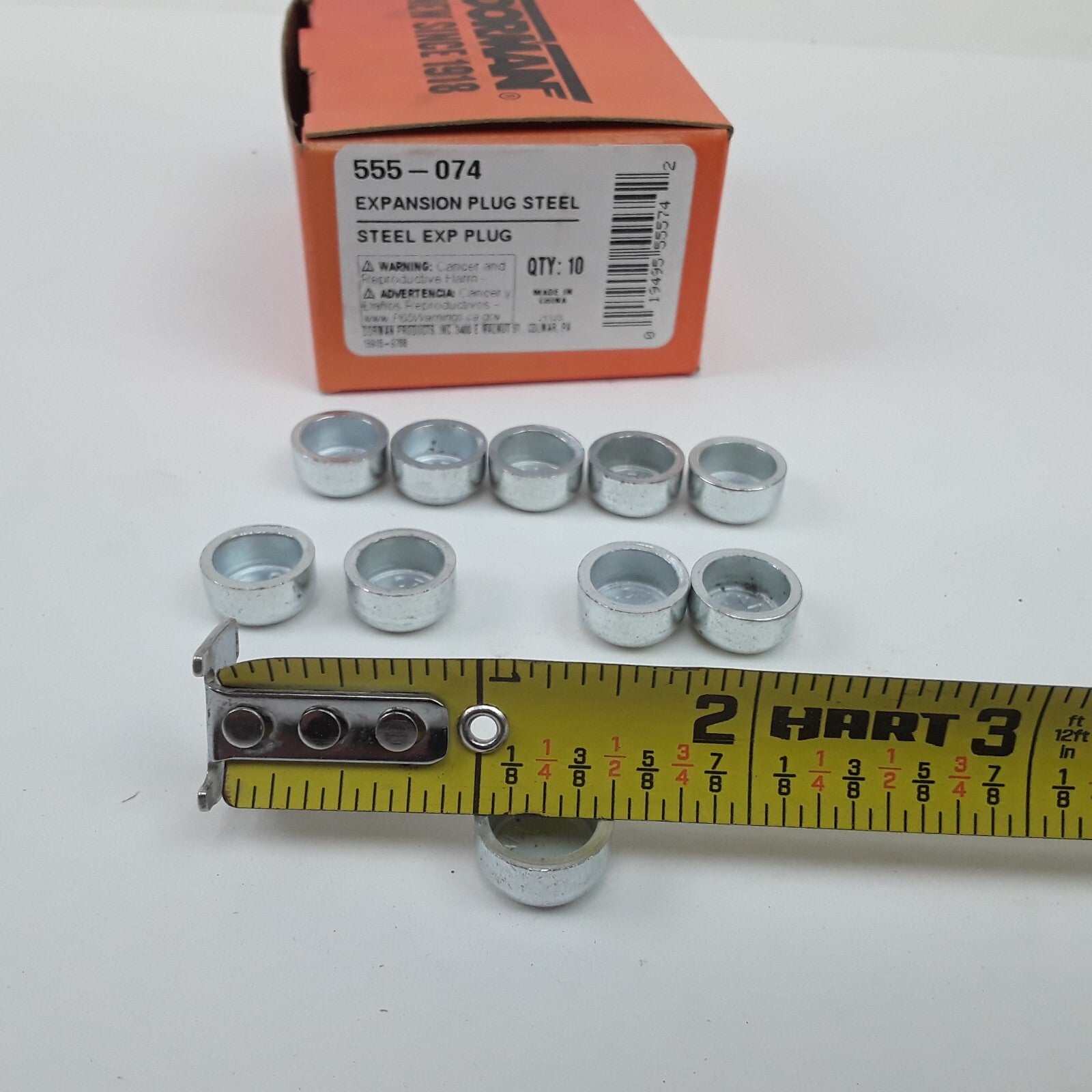 Set 10 Steel Cup Expansion Plug 1/2 In Height 0.380 Fits Ford Bronco F-150 F-250