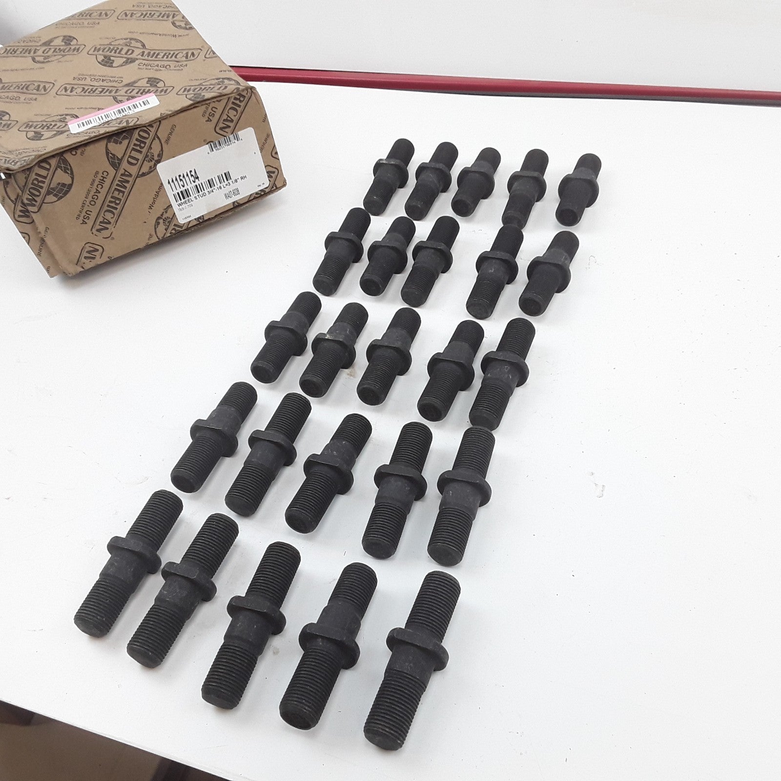 World American WA07-6038 Right Wheel Stud Assembly 3/4"-16 L=3 1/8" RH Set of 25