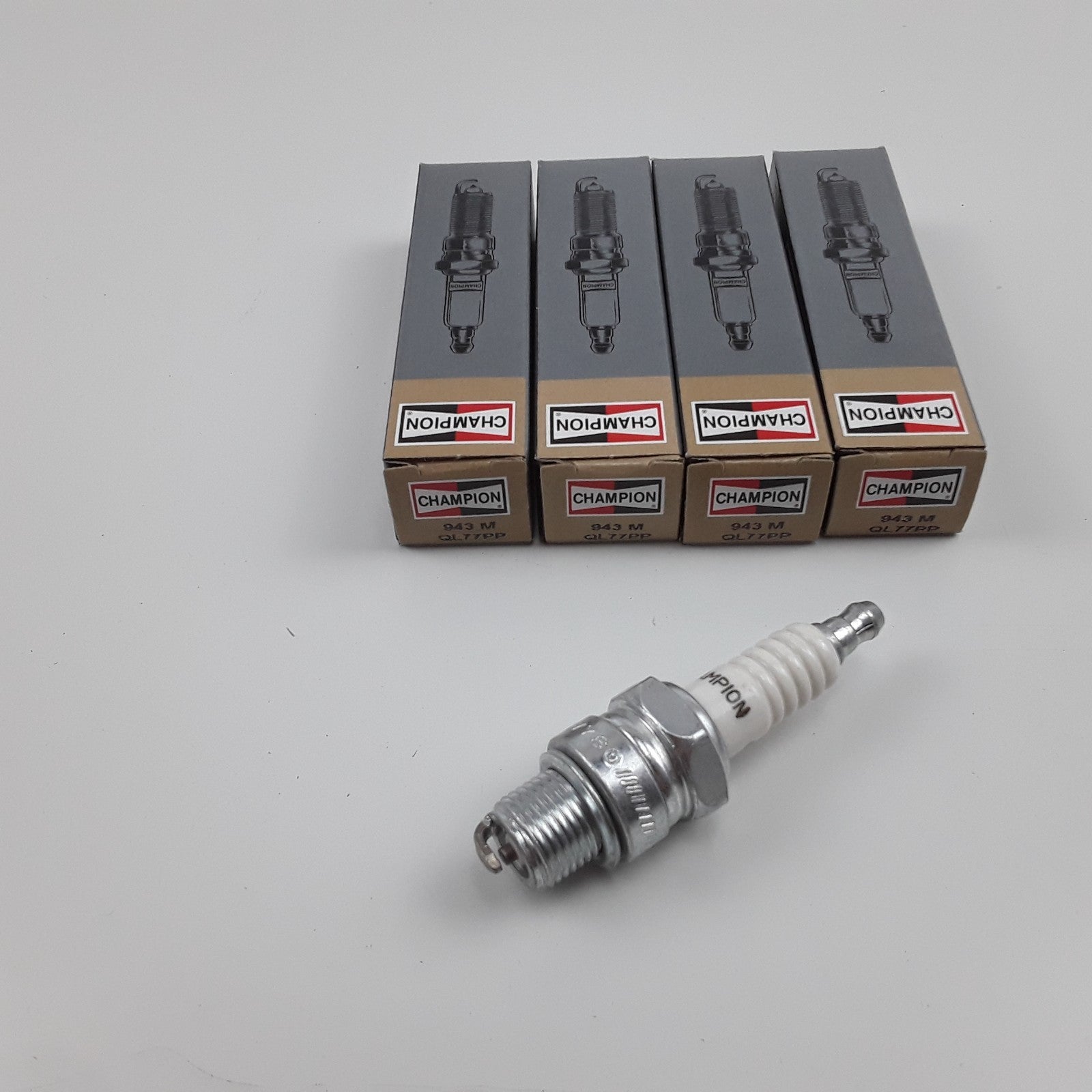 4 Champion 943M Spark Plug Fits Kawasaki Suzuki Honda Cobra KTM Yamaha 1960-2012