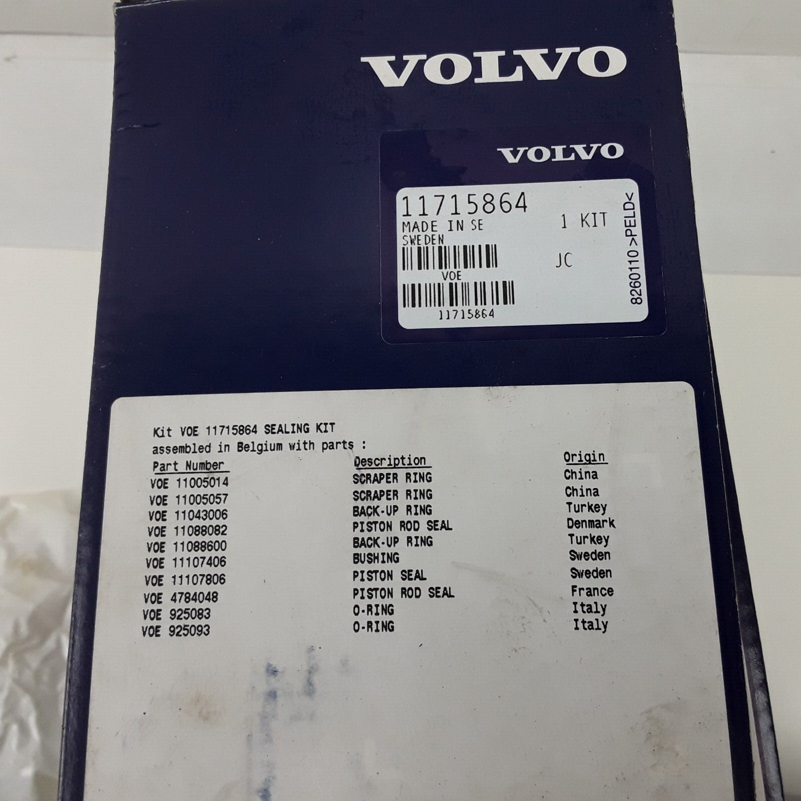 Boom Lift Cylinder Seal Kit Fits Volvo Wheel Loader L70E L70E OR L70F L70G L70H