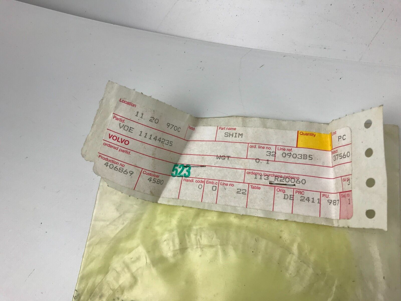 GENUINE OEM Volvo Shim VOE11144235 11144235 VOE 11144235 FAST SHIPPING - HotCarParts