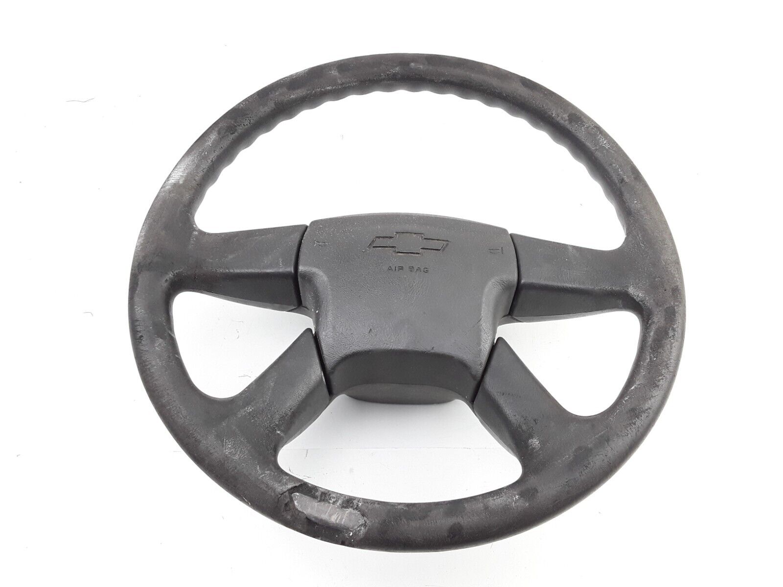 Car Truck Black Leather Steering Wheel Skin Cover 3-5/8" Grip, 14.5-15.5" D - HotCarParts