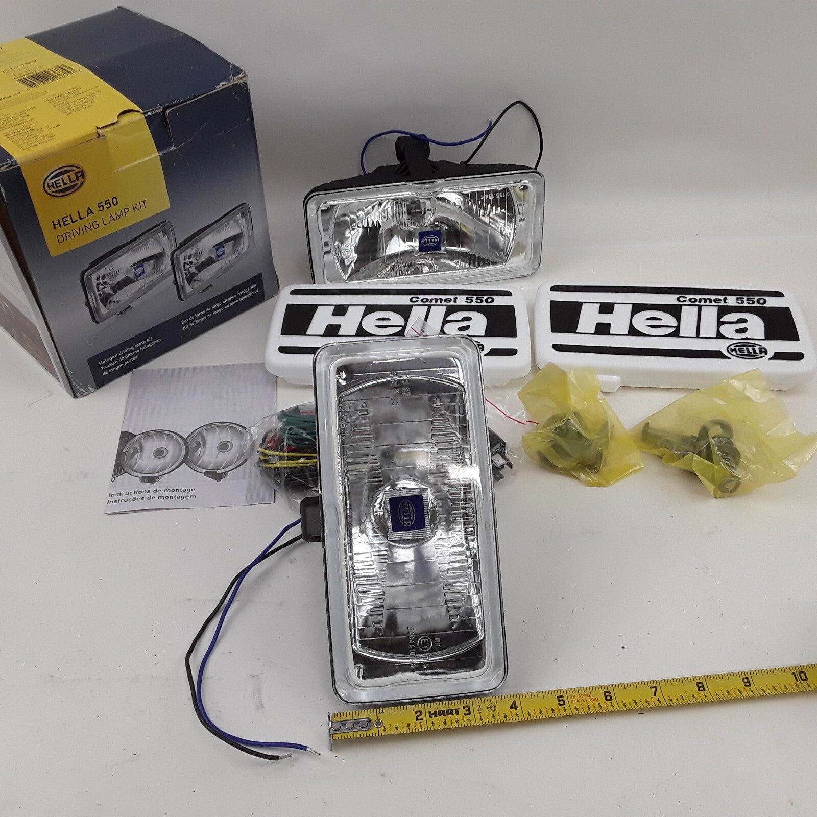 Hella 550 Universal Spot Driving Light Lamp Kit ZFH 0/180GR SW MK MGS12 GD 1FD