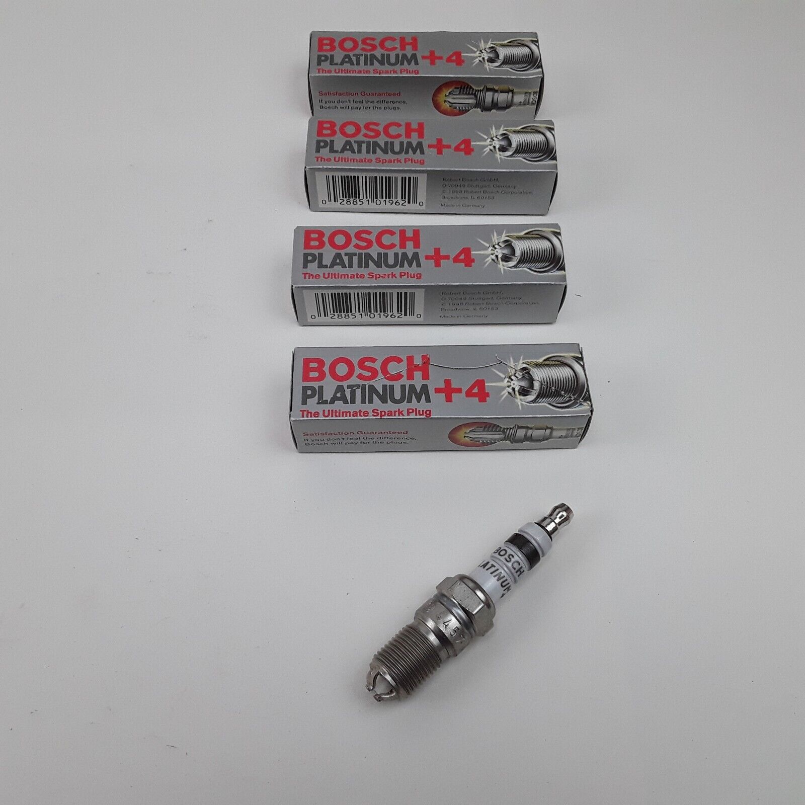 For Bosch 4457 4 pcs Spark Plugs Fits Audi, Chevrolet, Jaguar, Volvo, and More