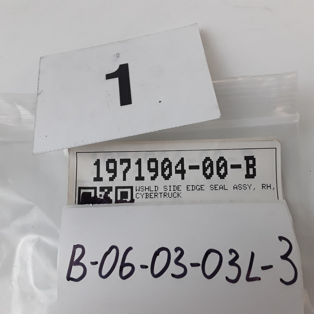 1971904-00-B Right Windshield Edge Seal For Tesla Cybertruck Genuine OEM New
