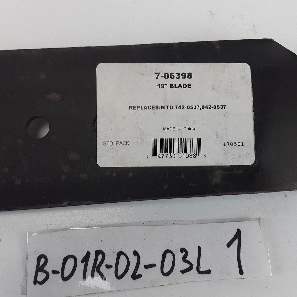 Prime Line 7-06398 Lawn Mower Blade 19-inches Replaces MTD 742-0537, 942-0537