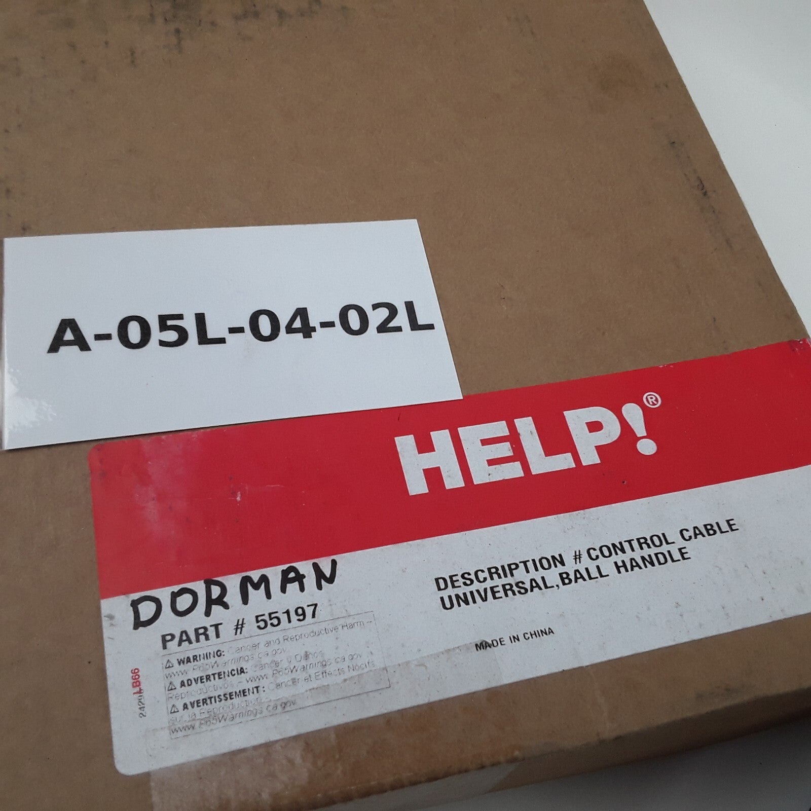 Dorman 55197 Multi-Purpose Control Cable With 2 In Black Knob 8 Feet Length