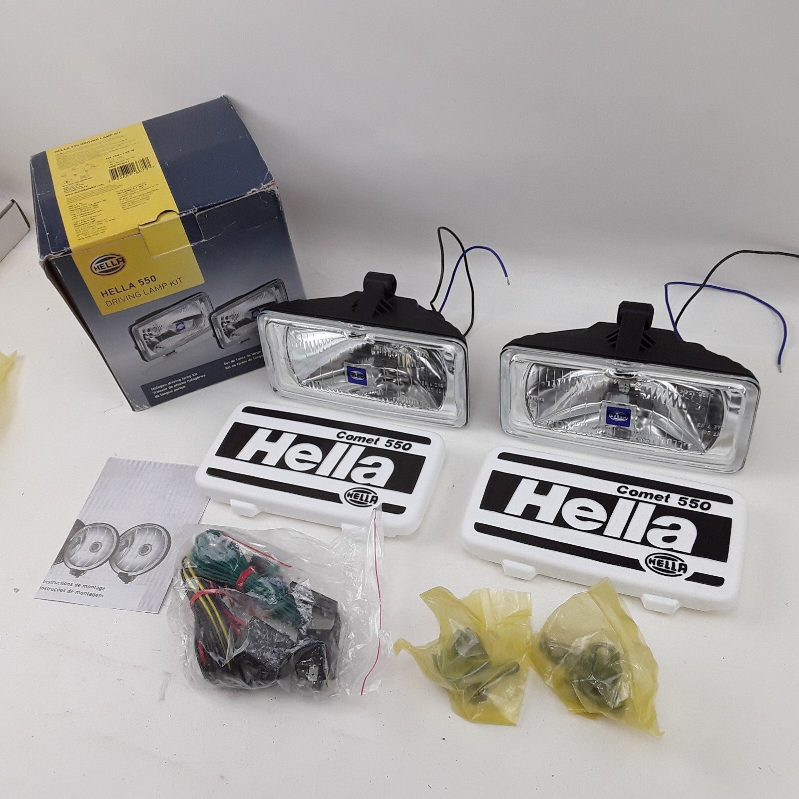 Hella 550 Universal Spot Driving Light Lamp Kit ZFH 0/180GR SW MK MGS12 GD 1FD