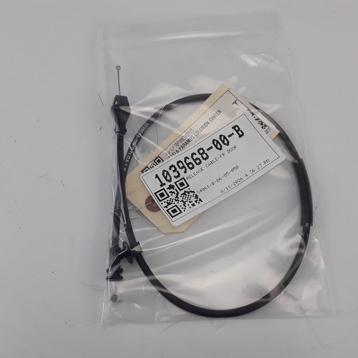 Model S 2012-2021 Front Door Release Cable 1039668-00-B Genuine OEM
