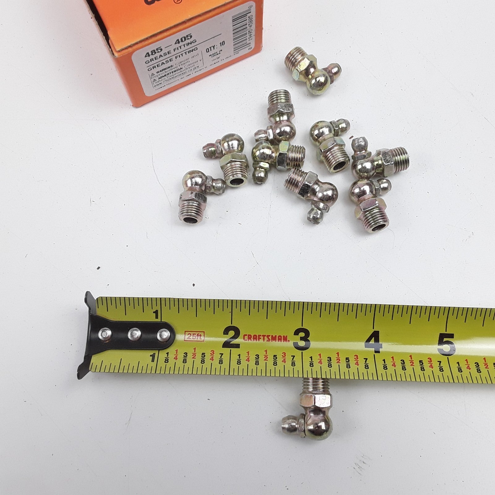 Dorman 485-405 Grease Fitting-90 Degree Brass 1/8 in Pipe Set of 10