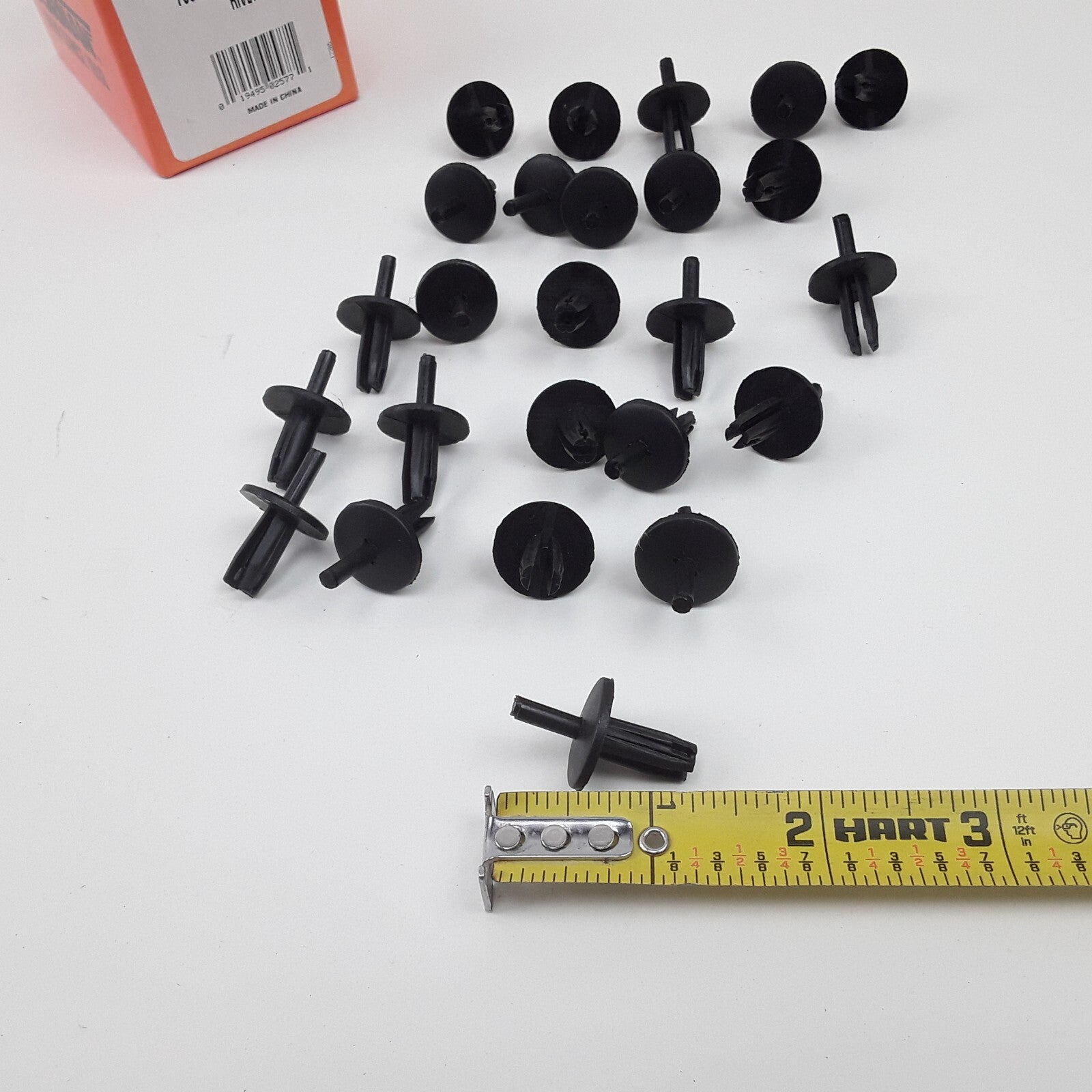 Car Rivet-Push In-Hole Diameter .250 In-Head Diameter .707 In-Length .635 In