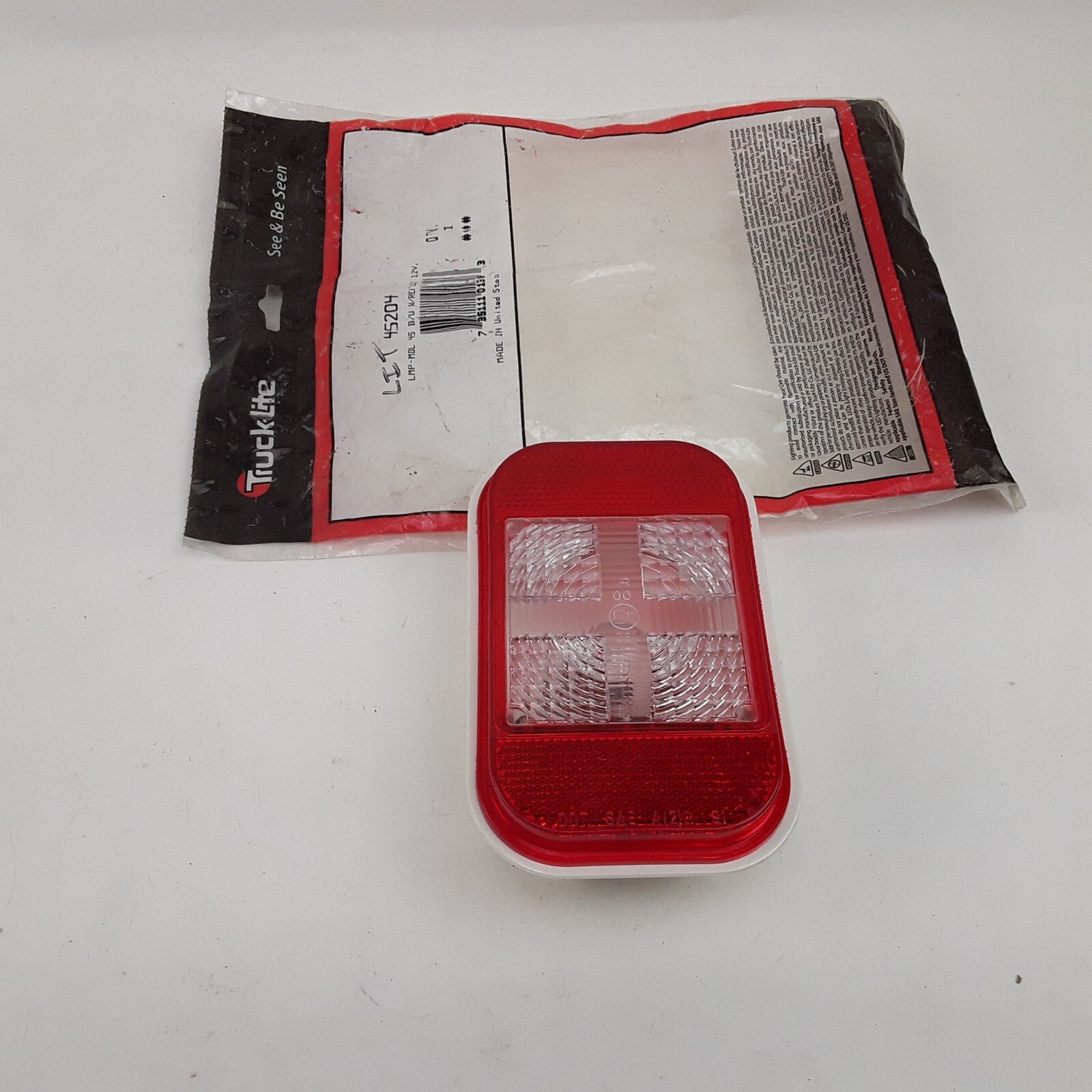 Truck-Lite 45204 Super 45 Back Up Light Clear Lens Rectangular Lens Shape 12V