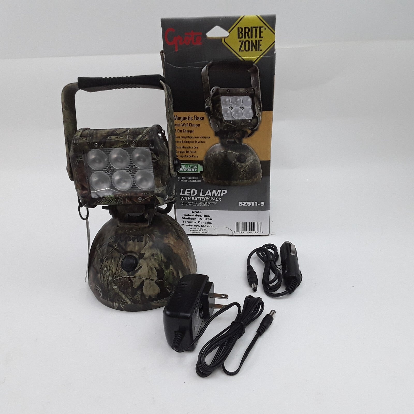 Grote BZ511-5 LED Lamp With Battery Pack for Hand Held Work Light Magnetic Base