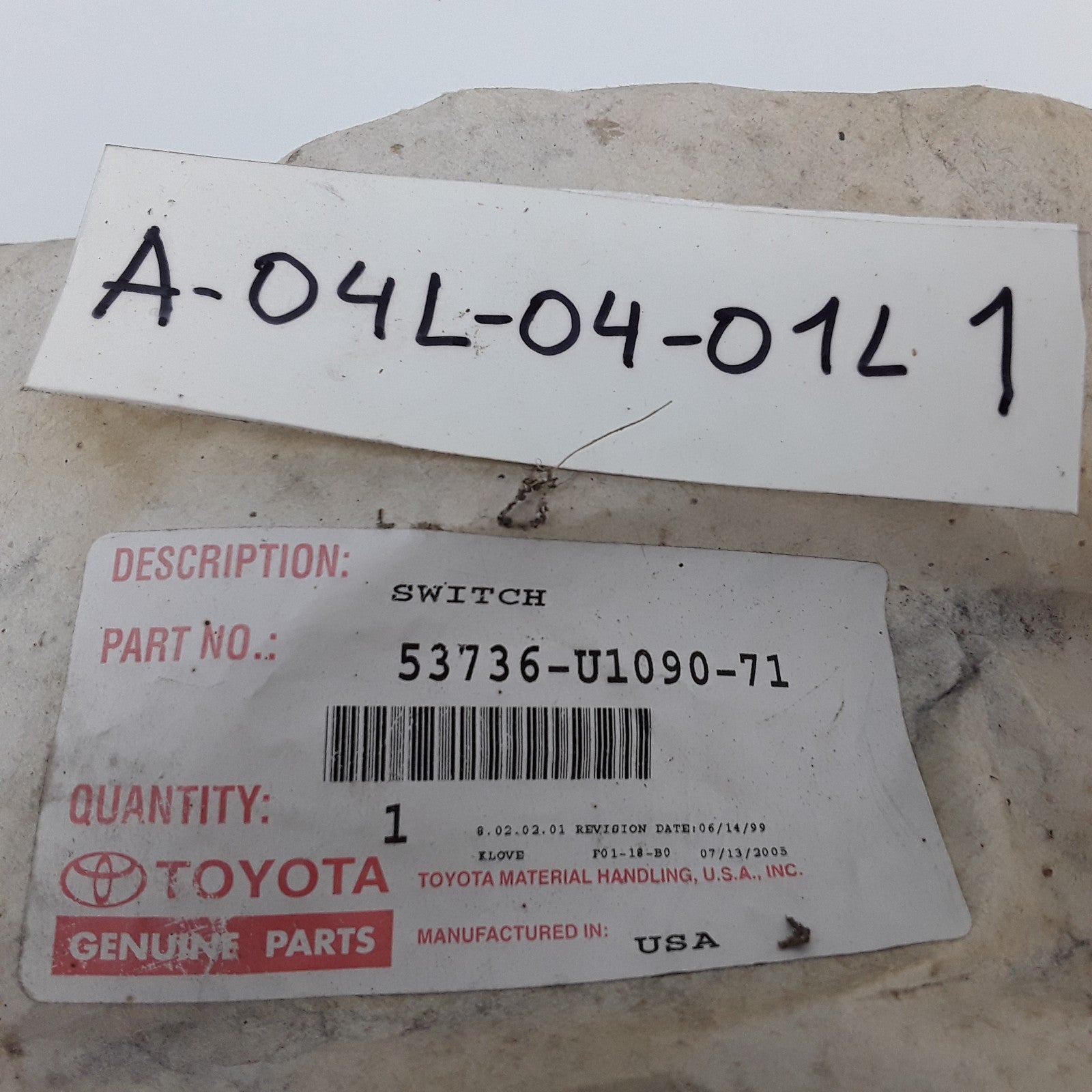 Toyota 53736-U1090-71 Seat Switch Assembly For Forklifts Various Models