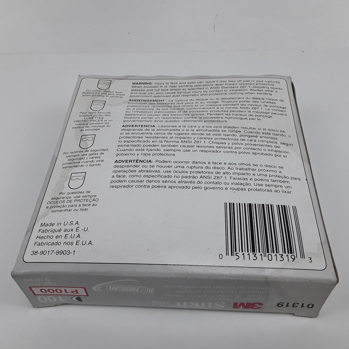 3M Stikit Finishing Film Abrasive Disc 260L 01319 6 in P1000 100 PCS Per Carton