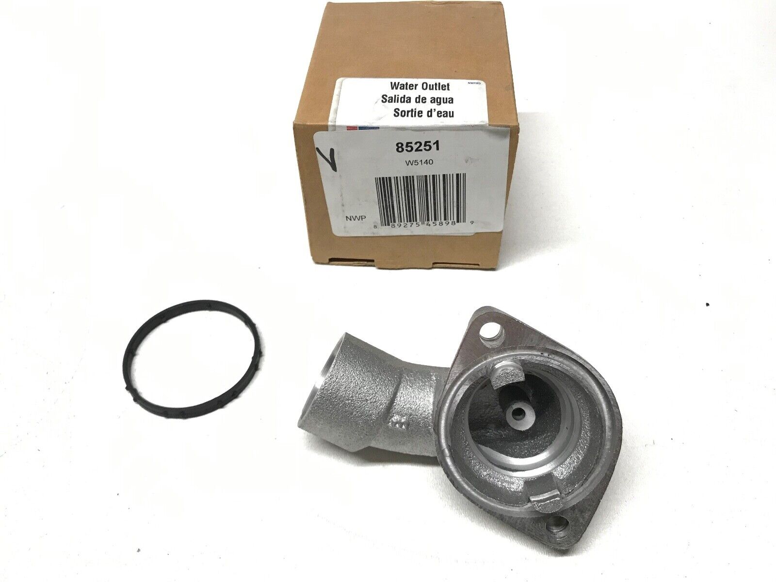 Engine Coolant Water Outlet 85251 Thermostat Housing for Cadillac, Saab, Saturn - HotCarParts