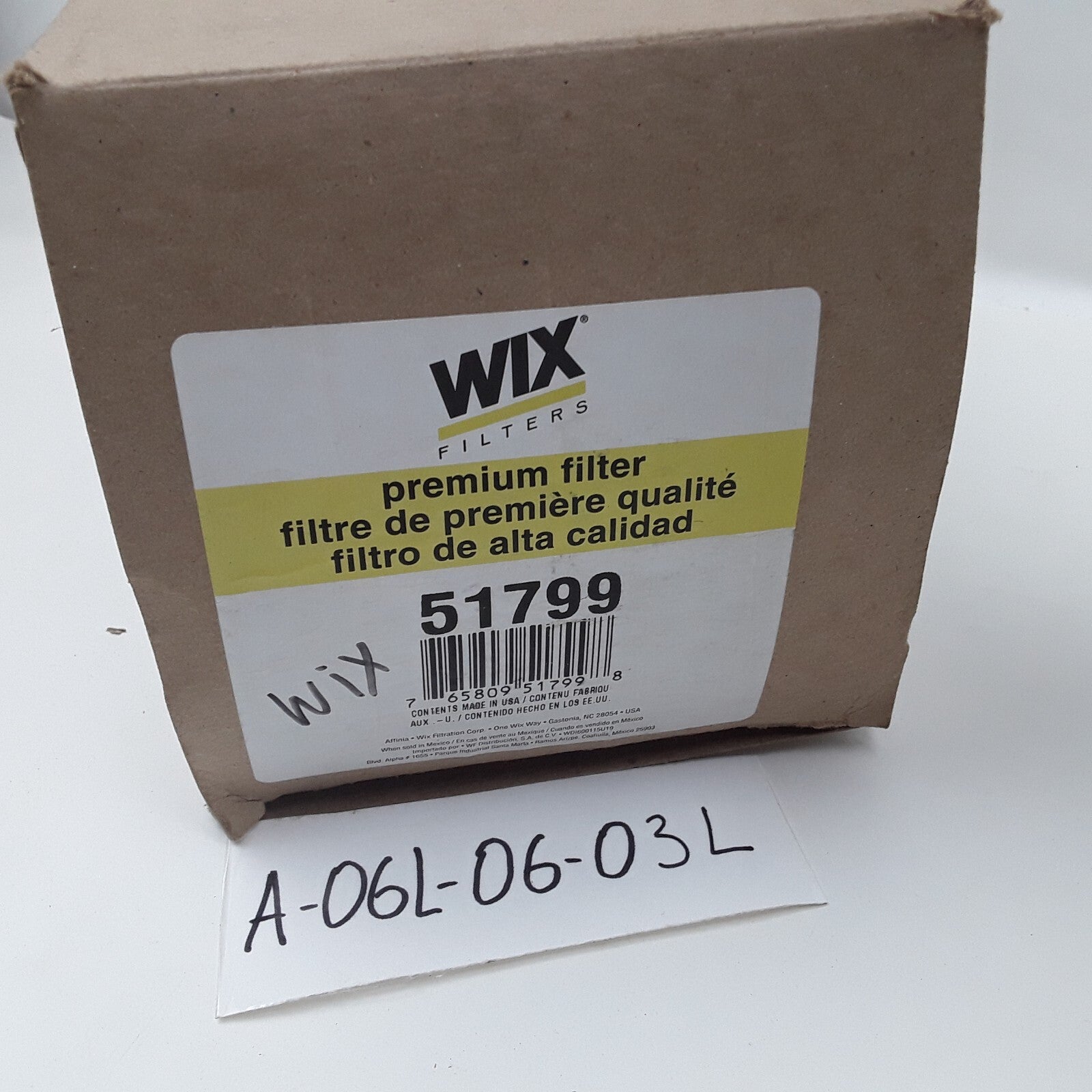 Wix 51799 Spin-On Lube Engine Oil Filter Fits International Harvester
