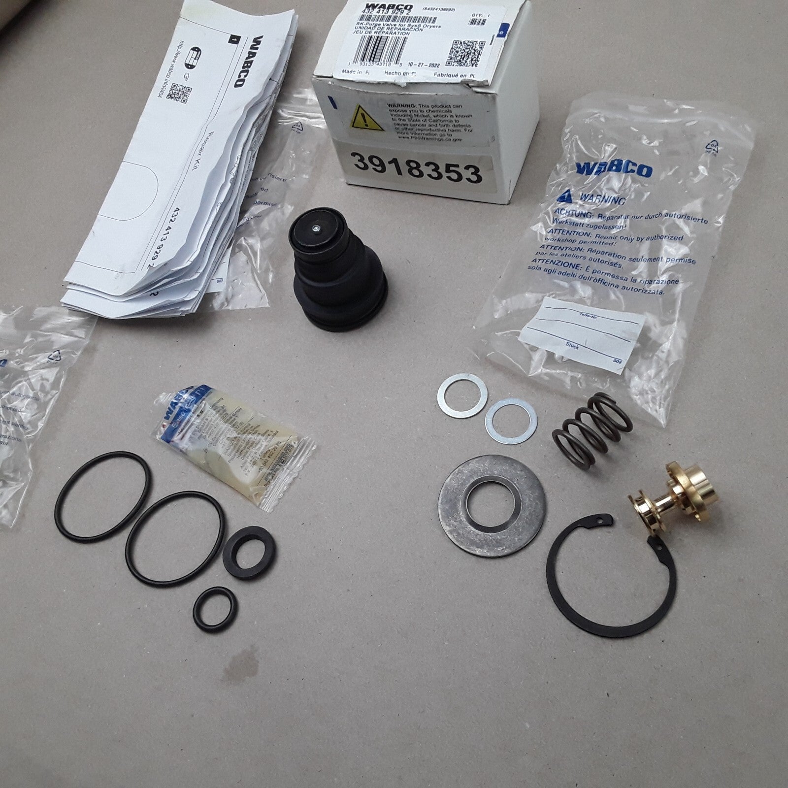 Wabco 4324139292 Air Brake Dryer SK-Purge Valve Fits Mack Truck For Syss Drayers
