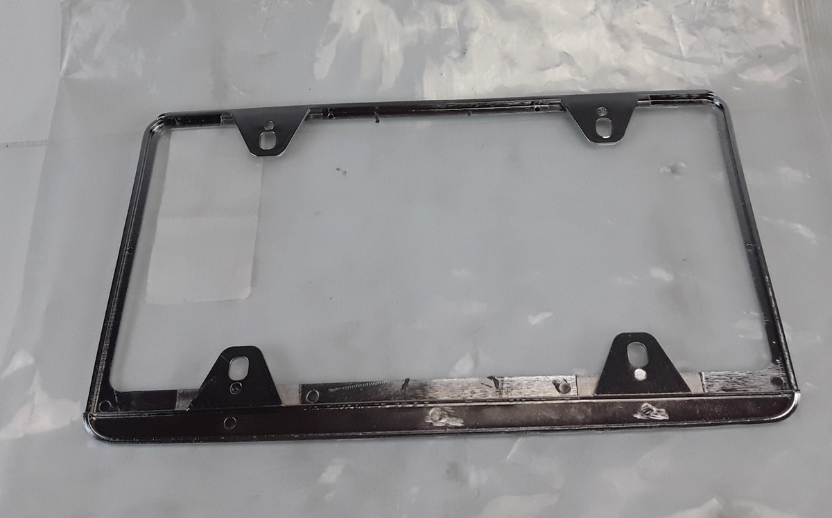 Tesla Model S Model X Rear License Plate Chrome Frame 1028519-00-A Genuine OEM