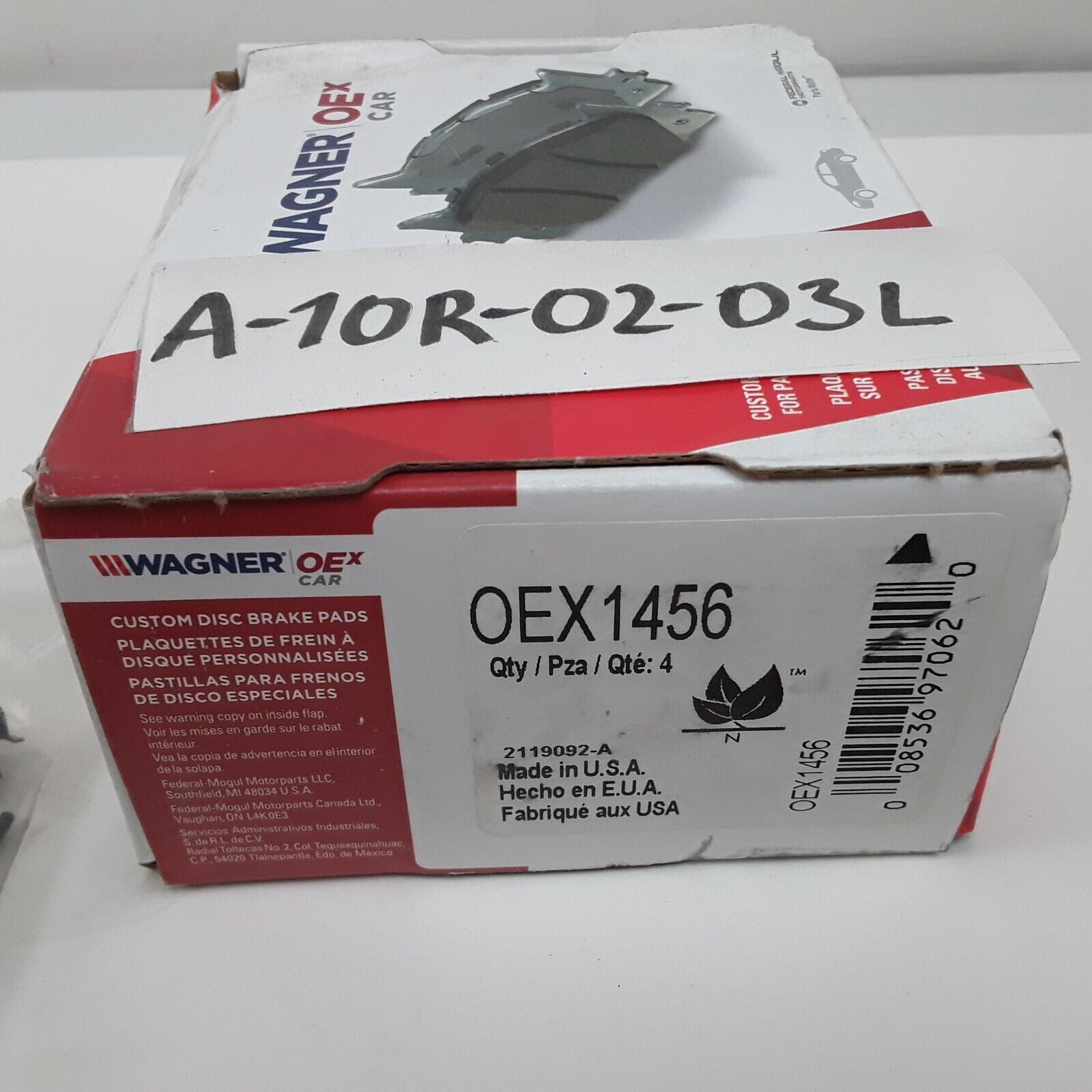 Wagner OEX1456 OEX Car Ceramic Brake Pad Black For Audi Volkswagen 2010-2017