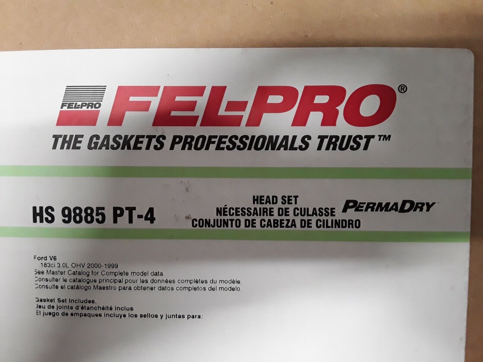 Engine Cylinder Head Gasket Set Fel-Pro HS 9885 PT-4 for Taurus,Windstar,Sable - HotCarParts