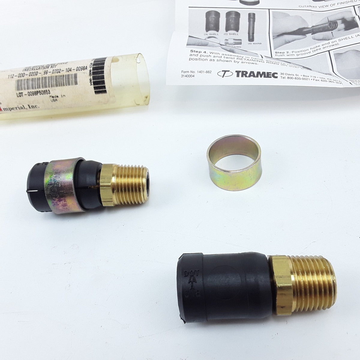 Air Brake Hose Field Installation Kit 2 1/2 NPTF Swivel End 31403 For 3/8" Hose