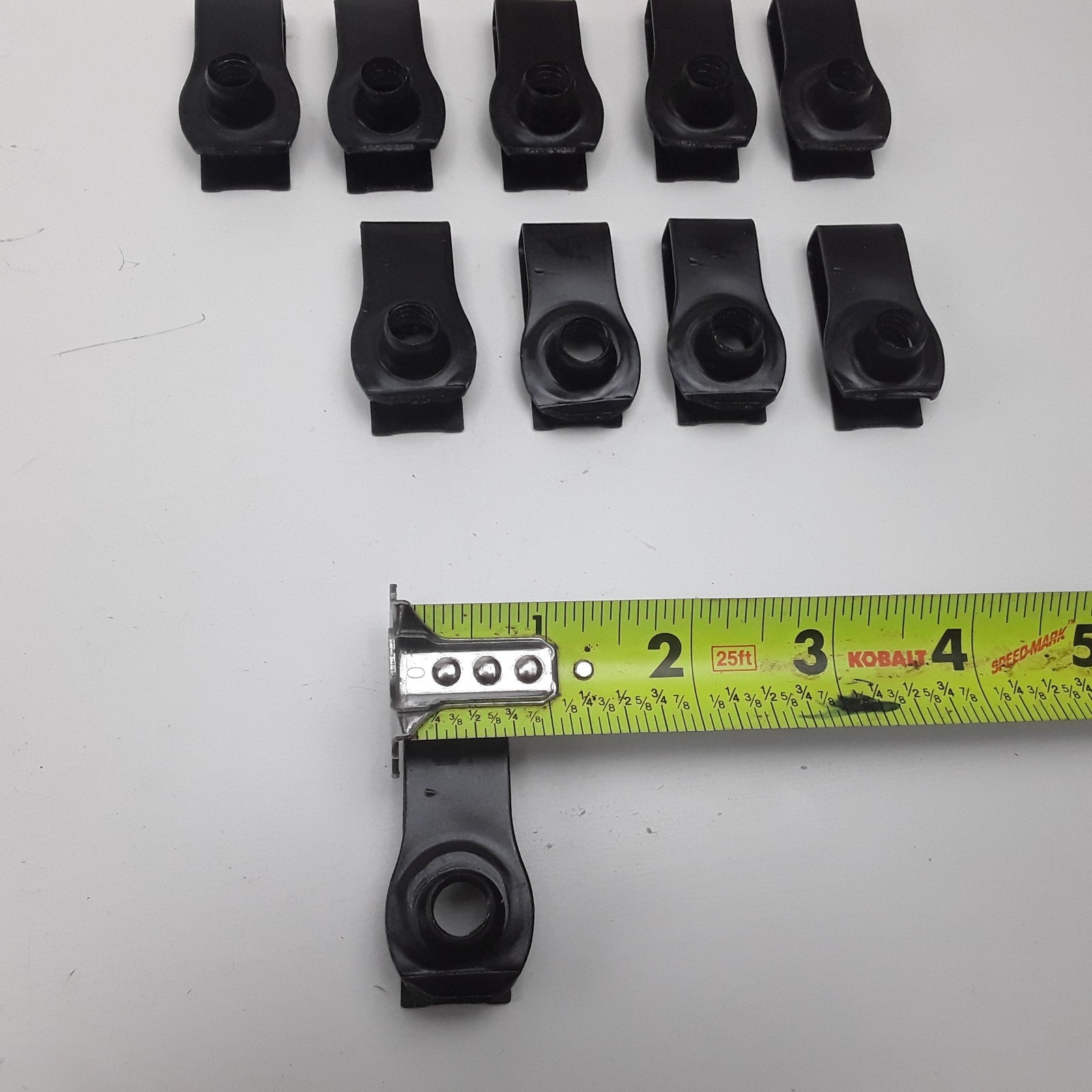 Set of 10 Clip Nut U-Threaded 3/8-16 in X 1-1/8 in Panel Range .05 mm-20 mm