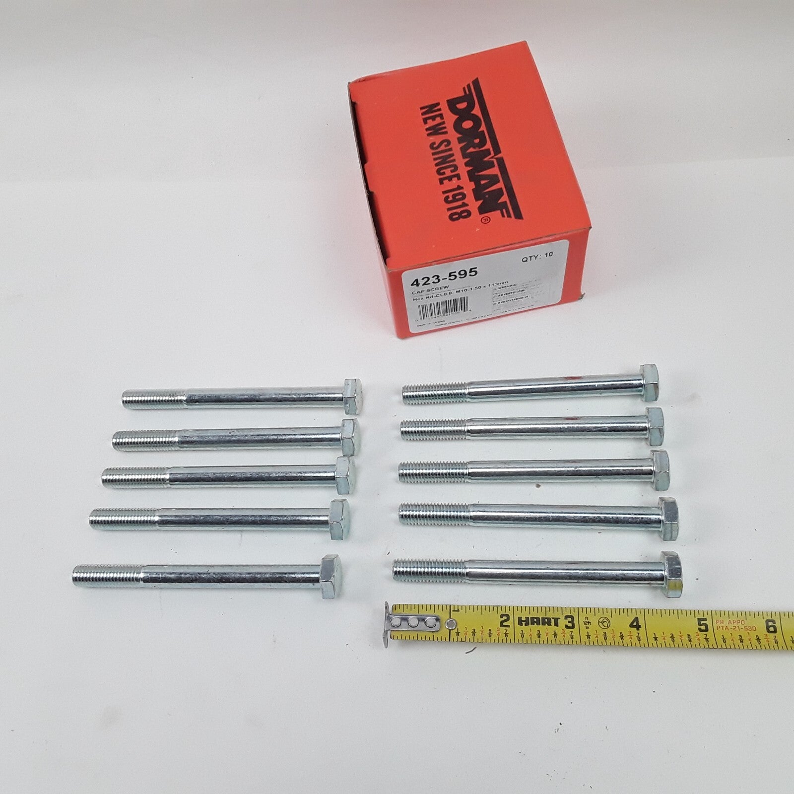 5 pcs Multipurpose Car Truck Bolt Cap Screw-Hex Head-Class 8.8- M10-1.50 x 113mm