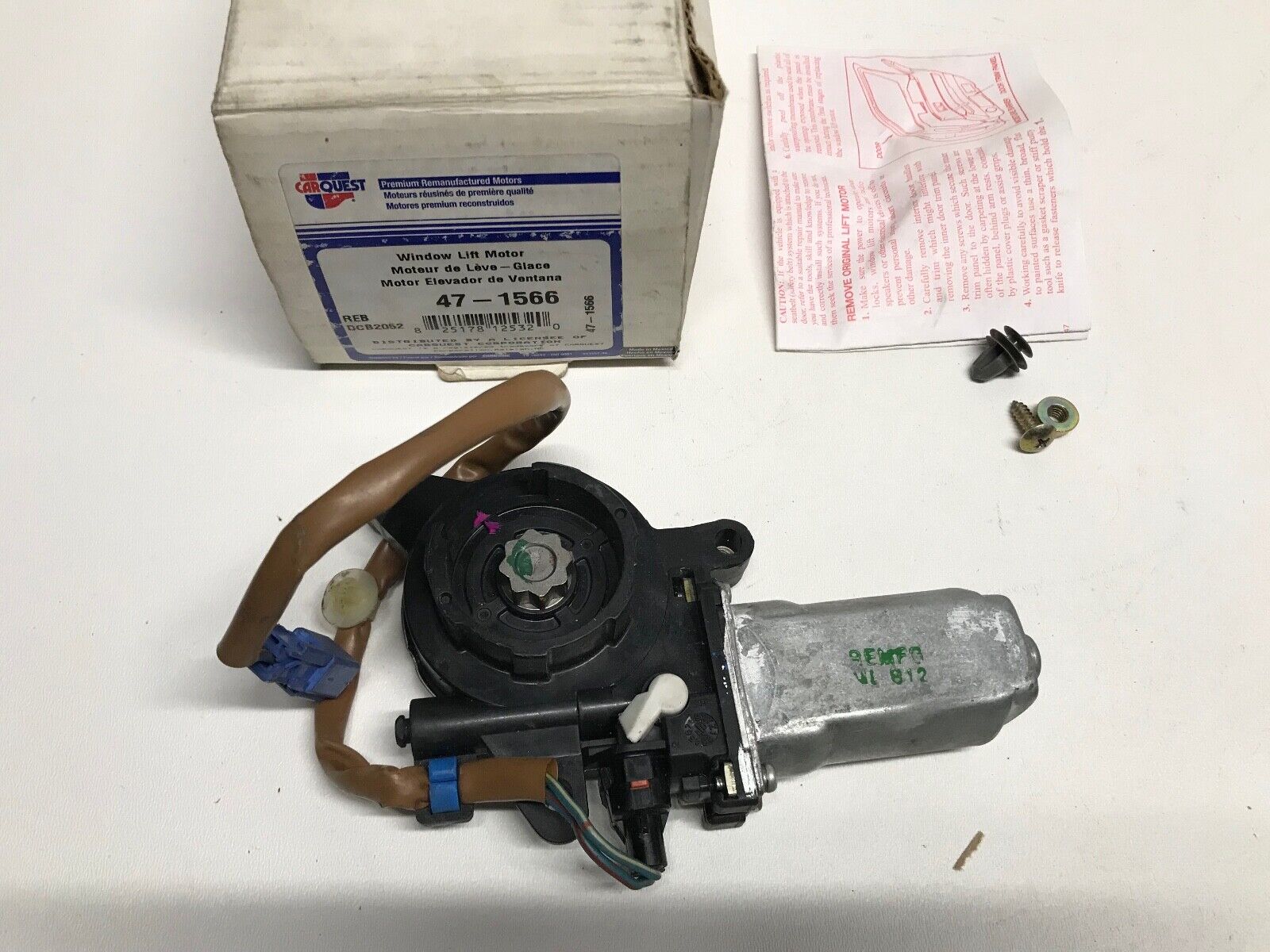 Power Window Motor-Window Lift Motor Front/Rear-Right CARQUEST 47-1566 Reman - HotCarParts