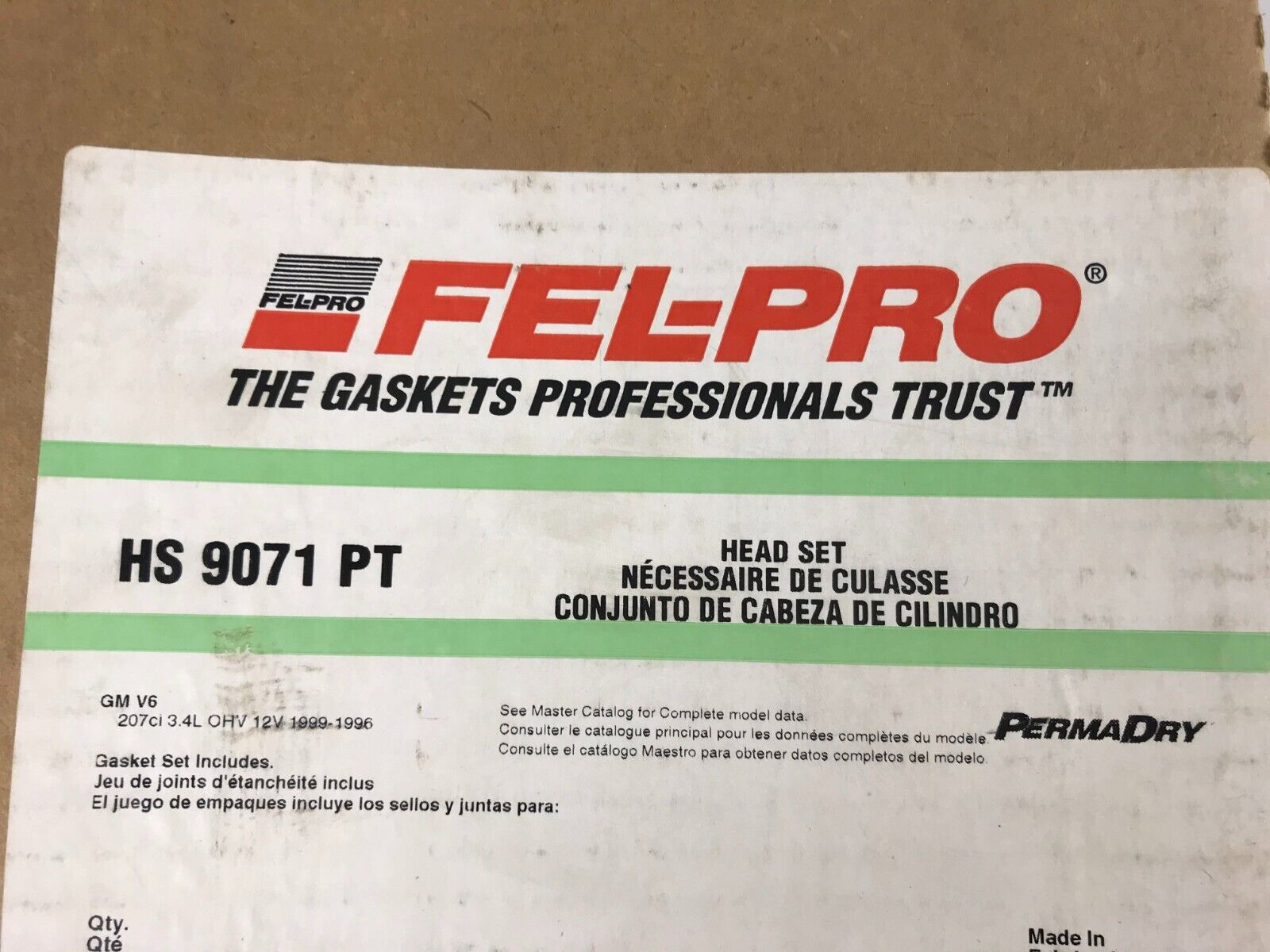 GENUINE OEM Fel-Pro HS 9071 PT Engine Cylinder Head Gasket Set HS9071PT FAST SH - HotCarParts