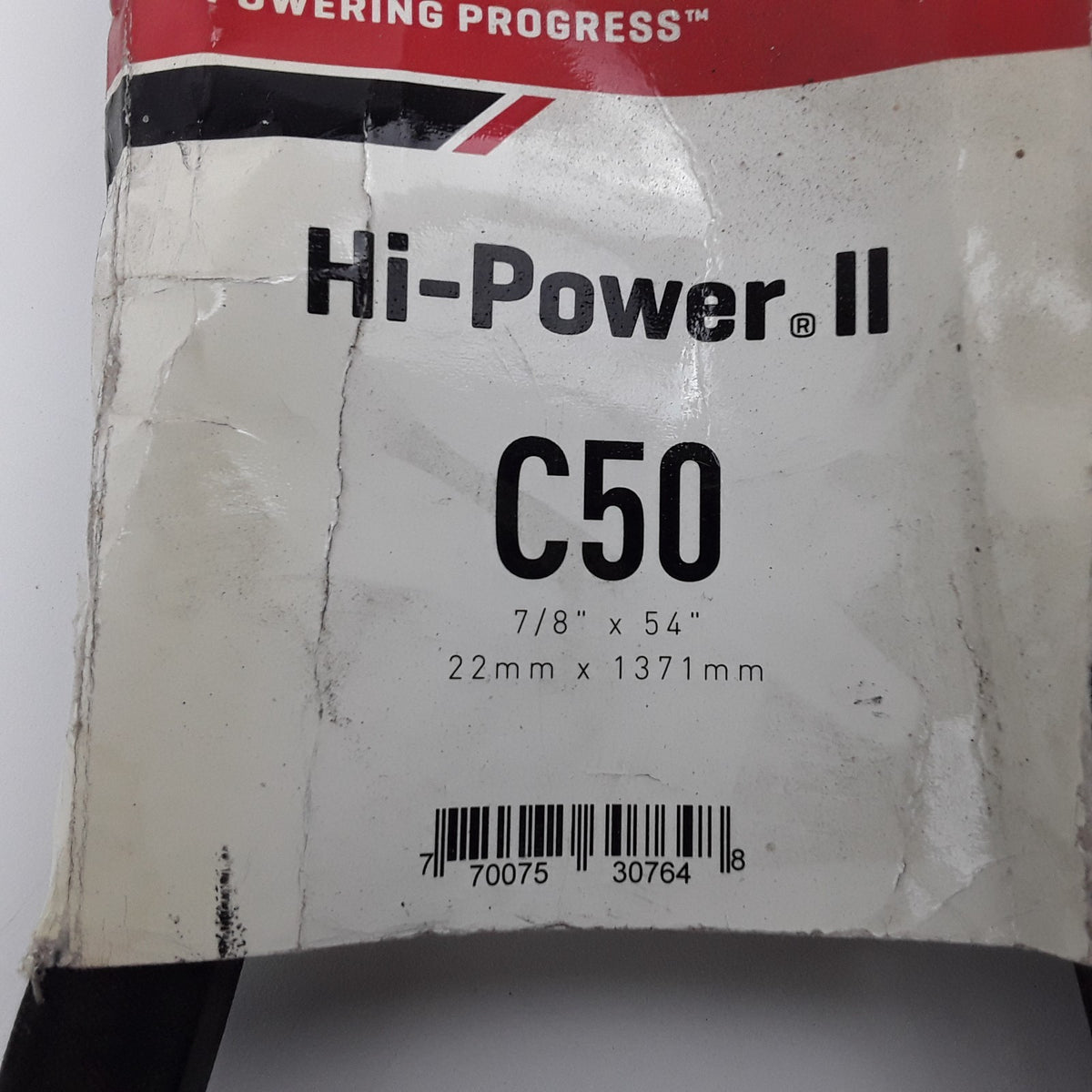 Gates C50 Hi-Power II Classical Section Wrapped V-Belt 7/8" X 54" 22mm x 1371mm