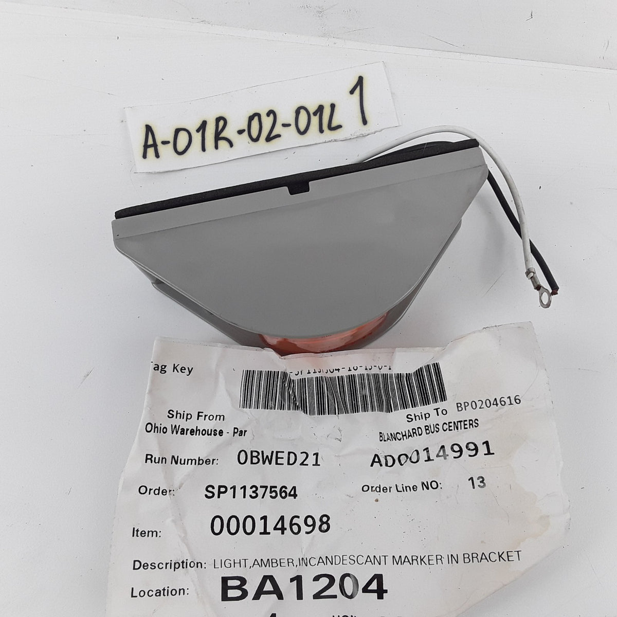 Amber Marker Light with Bracket & Wiring Fits Truck, School Bus or Trailers