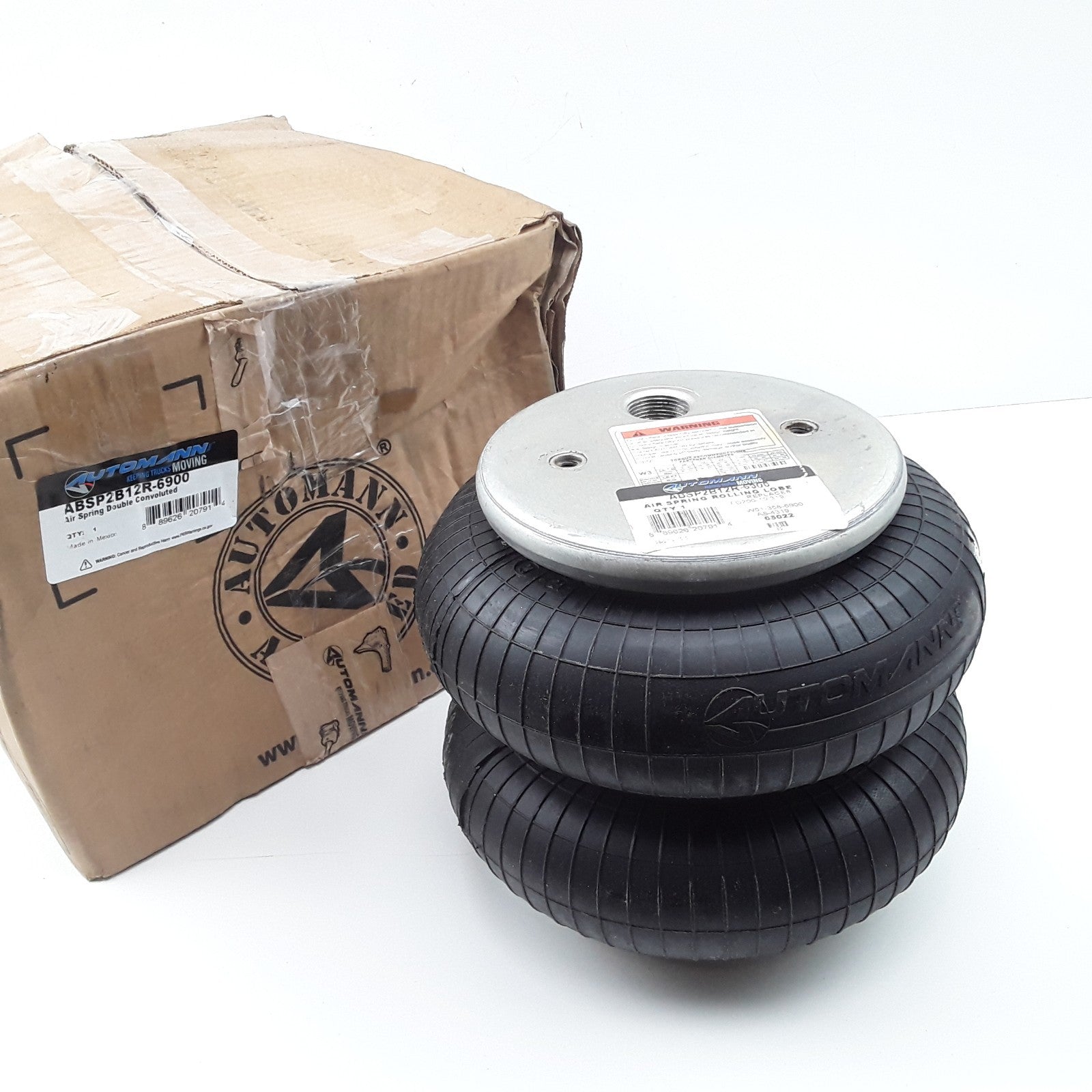 Automann ABSP2B12R-6900 Air Spring Double Convoluted Heavy Duty High Performance