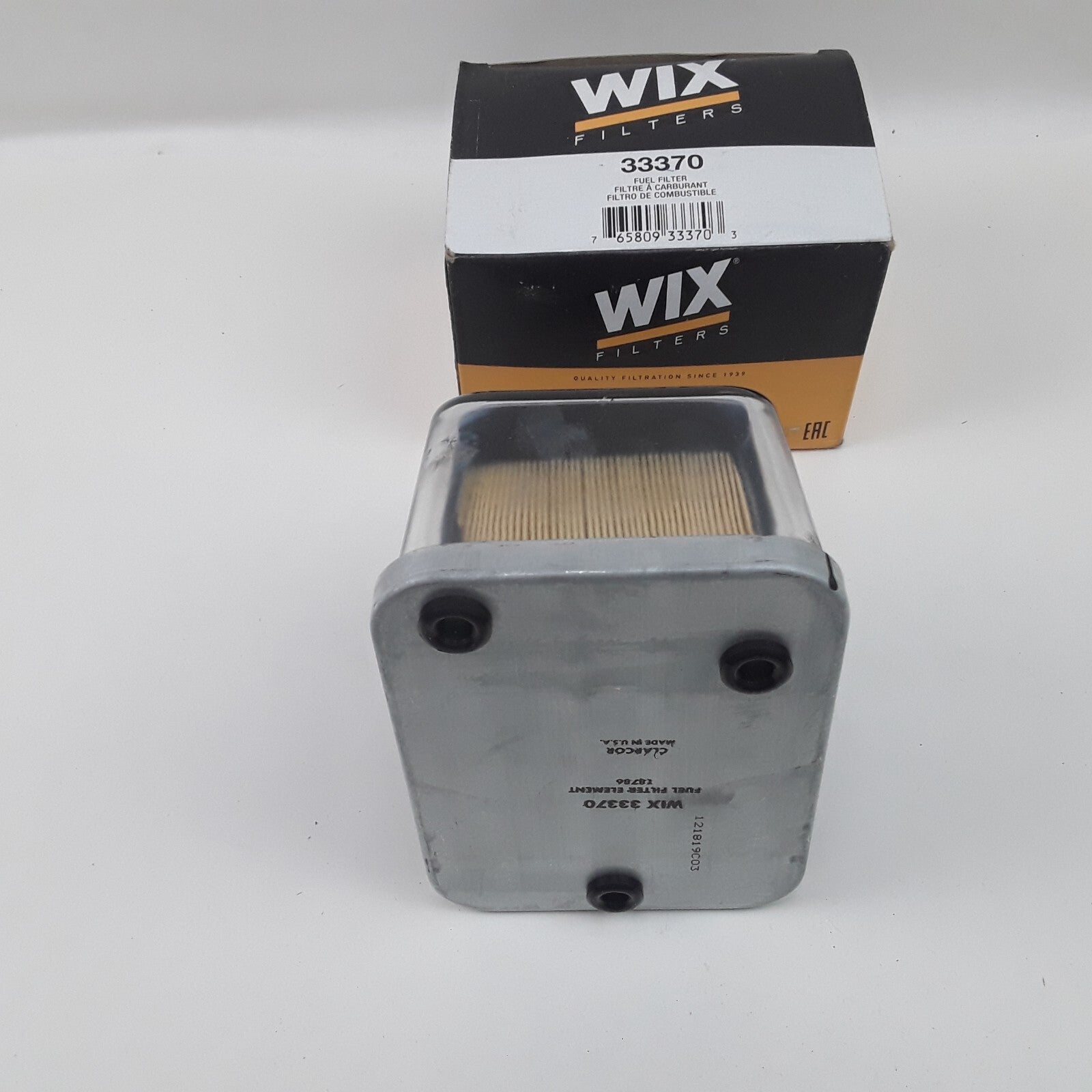 Wix 33370 Fuel Filter For John Deere+Other Farm Applications Glass Case 5 micron