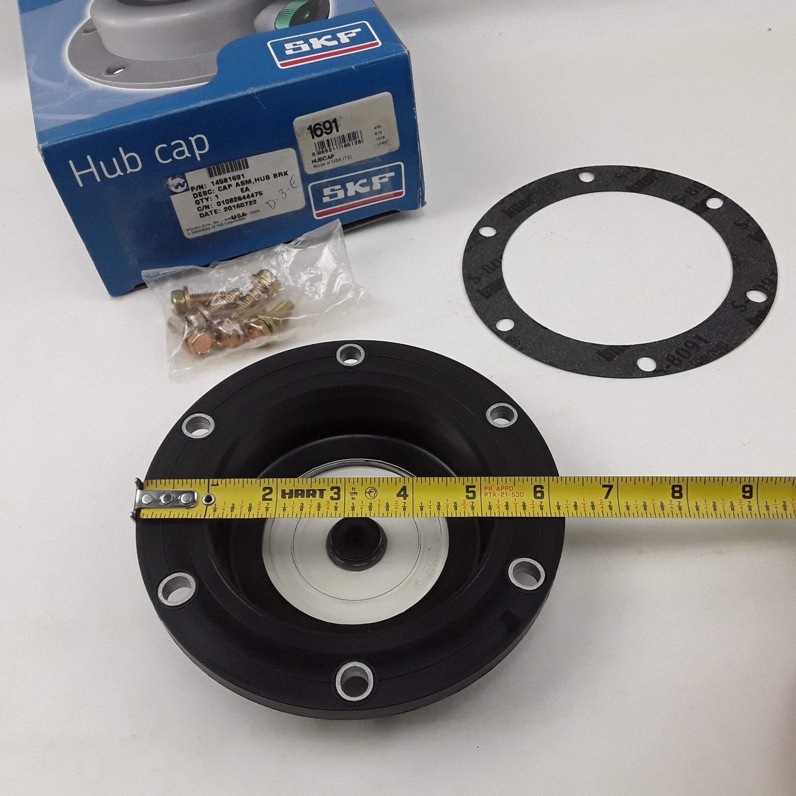 SKF 1691 - Oil Fill Hubcap 6.25" Outer Diameter For Heavy Duty Car Truck