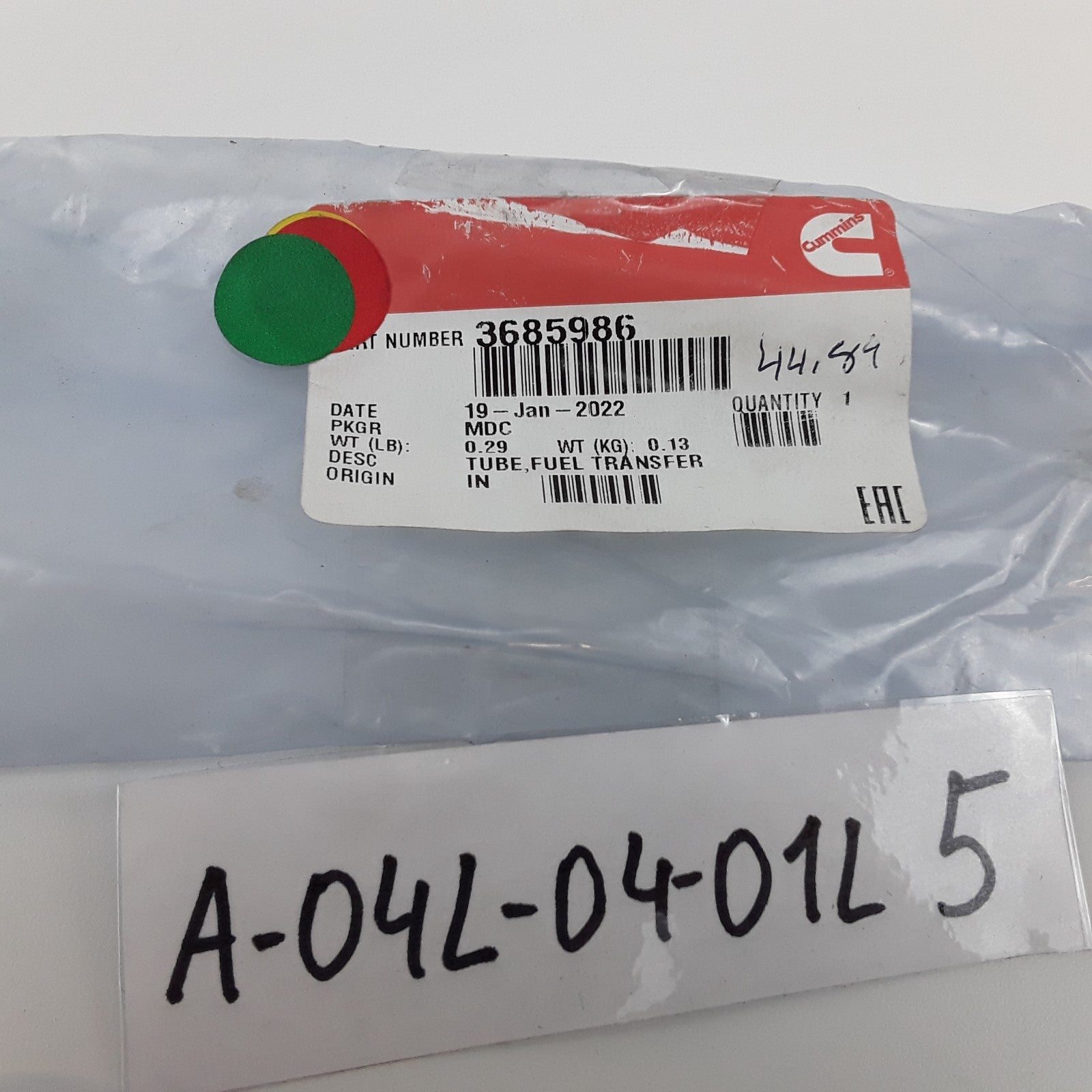 Genuine Cummins 3685986 Fuel Hose Assembly For EPA13 15 Liter ISX QSX Engines