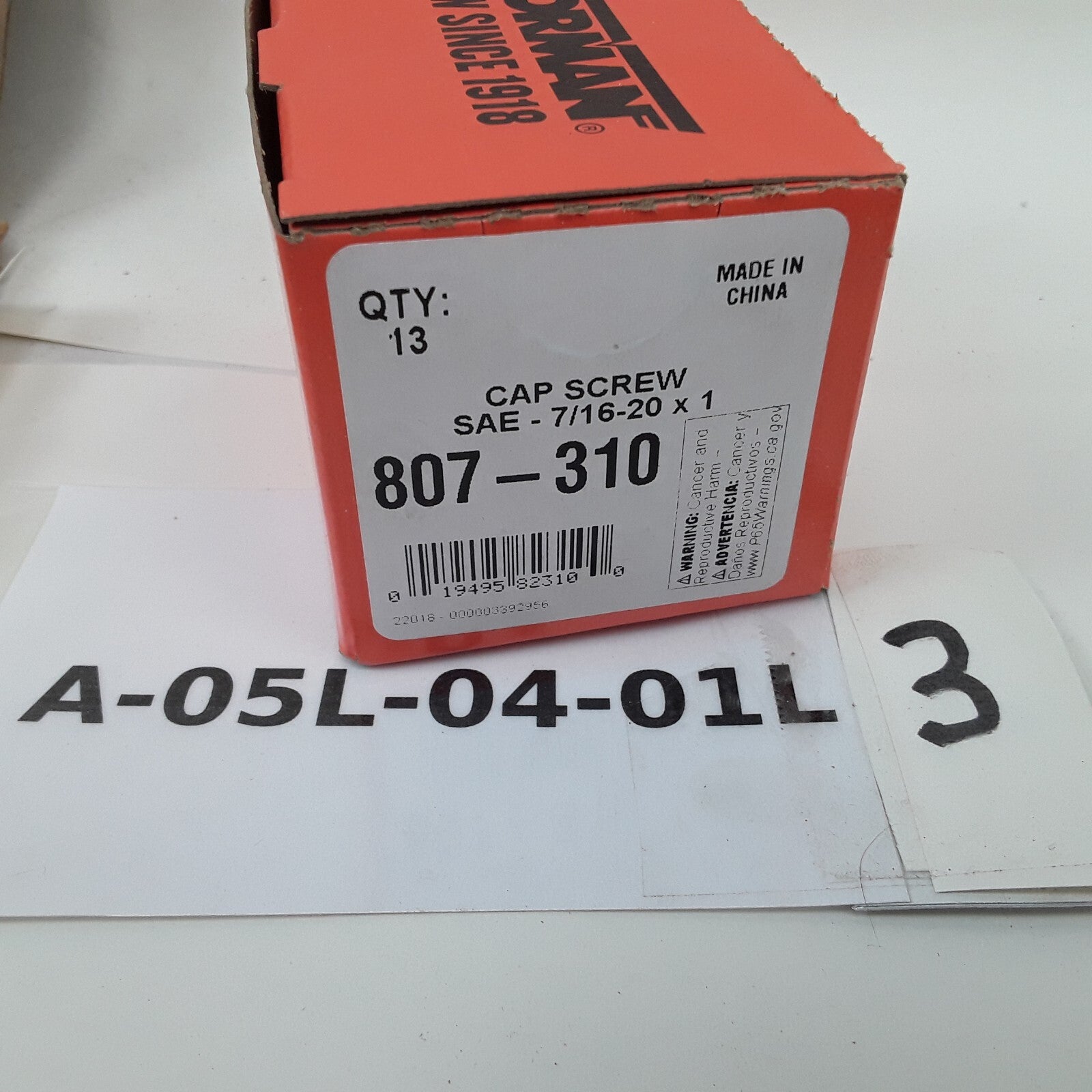 Multipurpose Car Truck Bolt Cap Screw-Hex Head-Grade 5- 7/16-20 x 1" Pack of 13