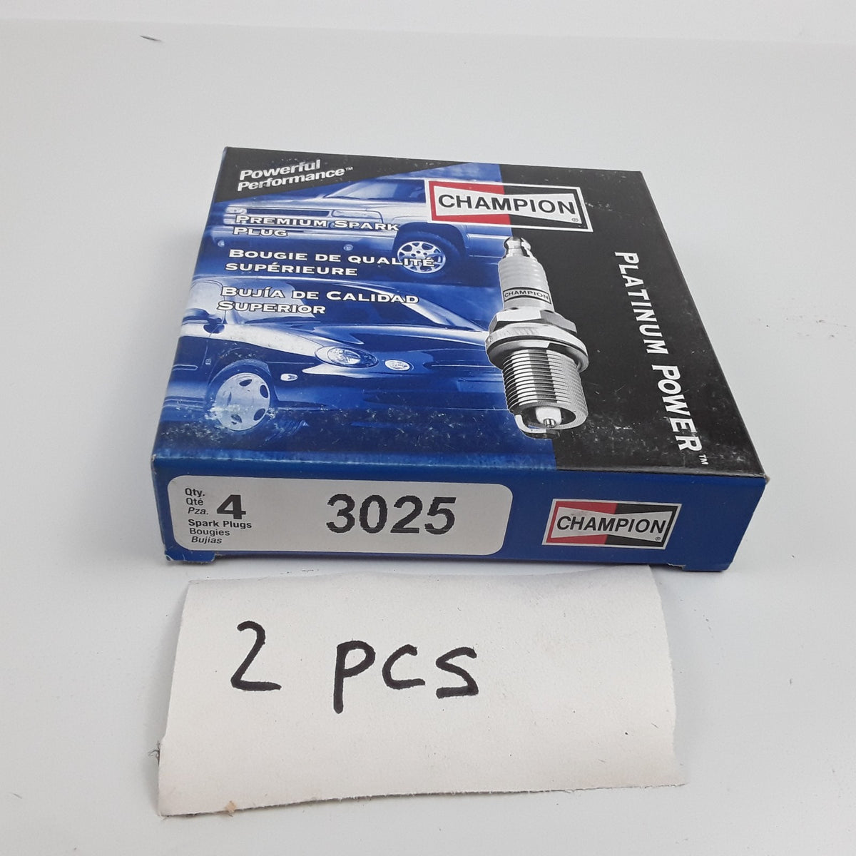 Champion 3025 Spark Plugs Pack of 4 For Heavy Duty High Performance Car & Truck